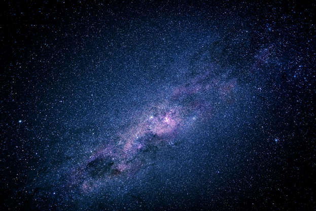 Διαφάνεια 1 από 15: Milky way galaxy and stars shining bright, Namibia, Africa