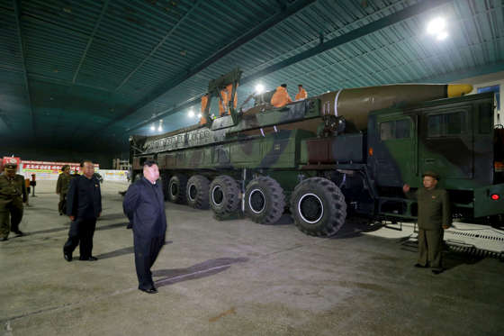 Slide 89 of 89: North Korean leader Kim Jong Un inspects the intercontinental ballistic missile Hwasong-14 in this undated photo released by North Korea's Korean Central News Agency (KCNA) in Pyongyang July 5, 2017.