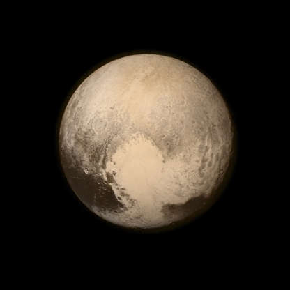 Slide 31 of 86: IN SPACE - JULY 14: In this handout provided by the National Aeronautics and Space Administration (NASA), Pluto nearly fills the frame in this image from the Long Range Reconnaissance Imager (LORRI) aboard NASA's New Horizons spacecraft, taken on July 13, 2015, when the spacecraft was 476,000 miles (768,000 kilometers) from the surface. This is the last and most detailed image sent to Earth before the spacecraft's closest approach to Pluto. New Horizons spacecraft is nearing its July 14 fly-by when it will close to a distance of about 7,800 miles (12,500 kilometers). The 1,050-pound piano sized probe, which was launched January 19, 2006 aboard an Atlas V rocket from Cape Canaveral, Florida, is traveling 30,800 mph as it approaches. (Photo by NASA/APL/SwRI via Getty Images)