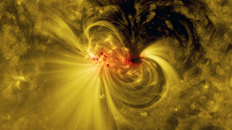 Sun - NASA Slide 16 of 86: On July 5, 2017, NASA’s Solar Dynamics Observatory watched an active region — an area of intense and complex magnetic fields — rotate into view on the Sun. The satellite continued to track the region as it grew and eventually rotated across the Sun and out of view on July 17.