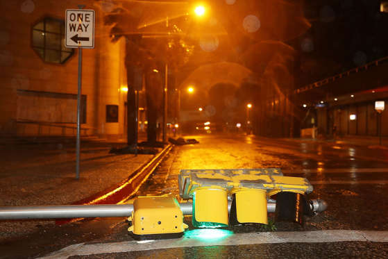 Hurricane Harvey - Joe Raedle/Getty Images Slide 1 of 37: A street light lays in the street after being blown over by Hurricane Harvey on August 26, 2017 in Corpus Christi, Texas. Hurricane Harvey had intensified into a hurricane and hit the Texas coast as damage is being assessed.