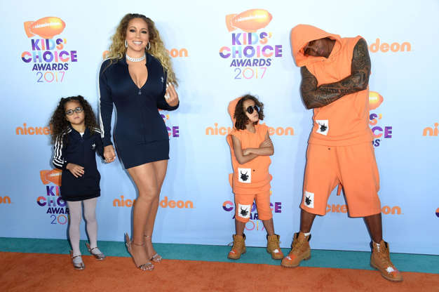 Slide 4 of 40: Nickelodeon Kids' Choice Awards, Arrivals, Los Angeles, USA - 11 Mar 2017
Mariah Carey, Nick Cannon, Monroe Cannon and Moroccan Cannon
