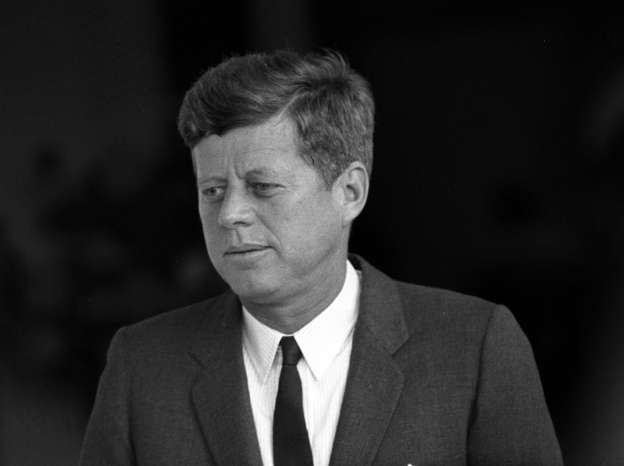 Former American President John F Kennedy.