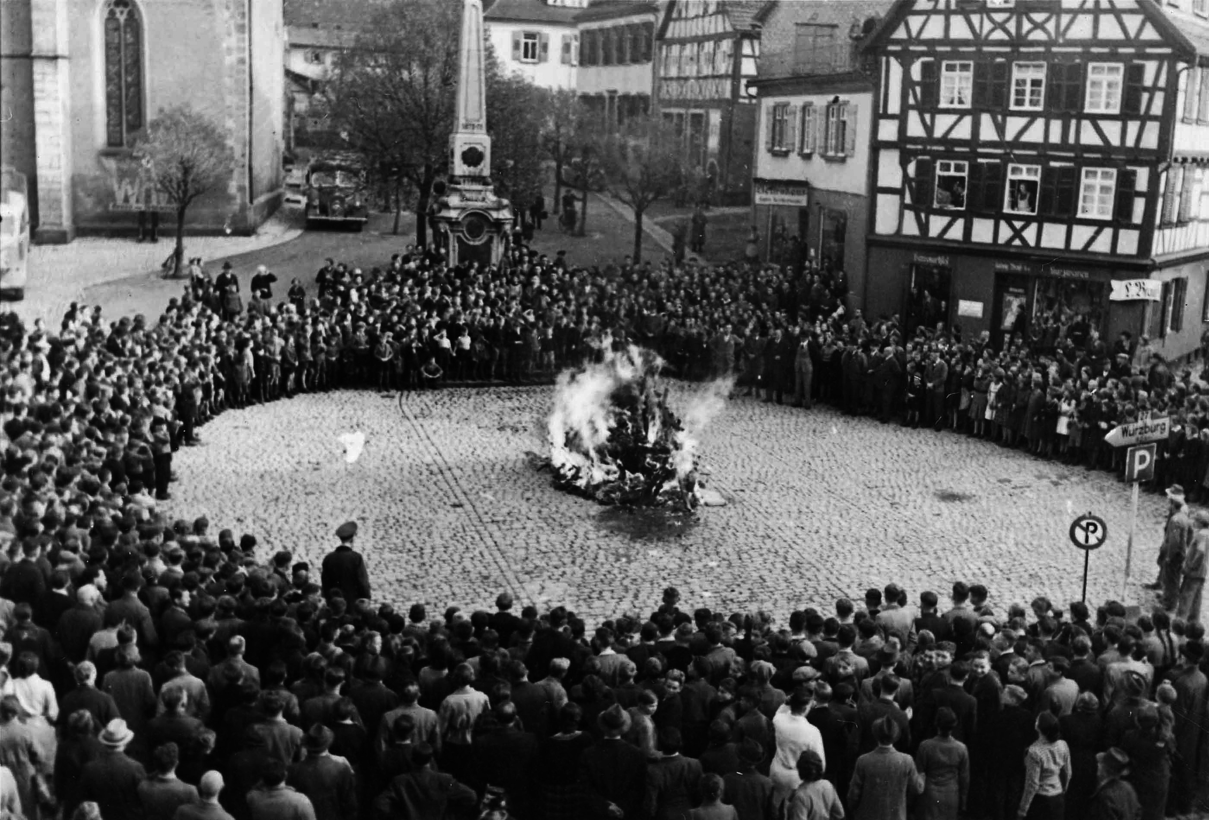 Slide 4 of 10: The furnishings and ritual objects from the synagogue in Mosbach on the town square on 10 November 1938. Found in the collection of State Museum of History, Moscow. (Photo by Fine Art Images/Heritage Images/Getty Images) ** http://www.history.com/this-day-in-history/nazis-launch-kristallnacht https://en.wikipedia.org/wiki/Kristallnacht