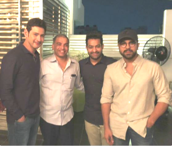Mahesh Babu, Jr NTR and Ram Charan at BAN pre-release event