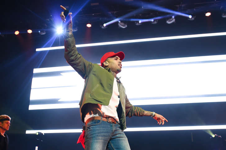 Singer Chris Brown performs on stage at The Big Show at Little Caesars Arena on December 28, 2017 in Detroit, Michigan.