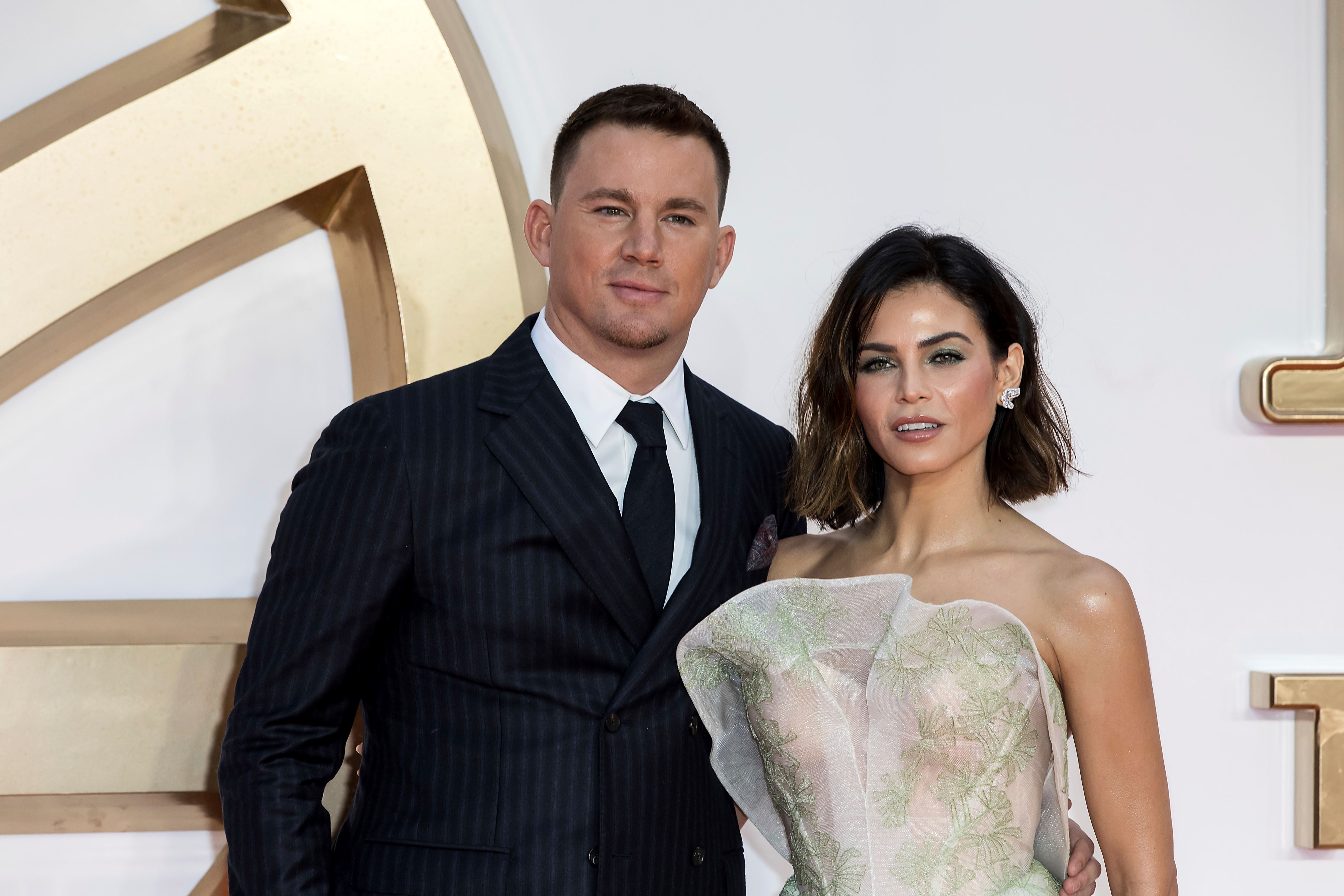 Actor Channing Tatum and Partner Jenna Dewan Tatum pose for photographers on arrival at the premiere of the film 'Kingsman The Golden Circle', in London, Monday, Sept. 18, 2017. (Photo by Grant Pollard/Invision/AP)