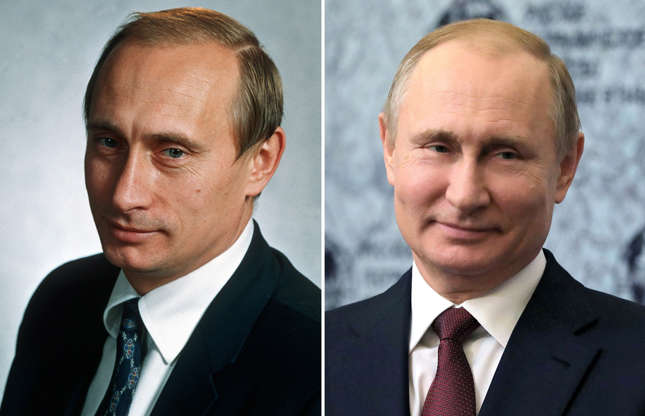 Slide 5 of 68: Vladimir Putin: 1999 and 2017