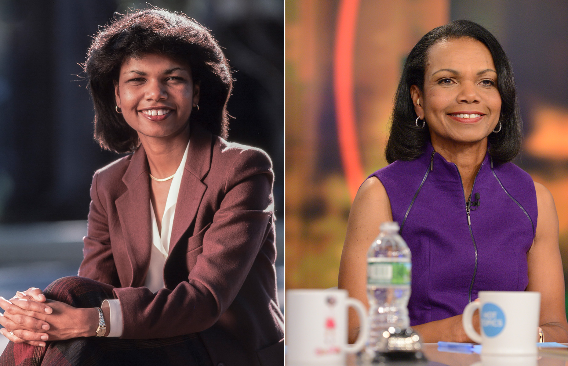 Slide 32 of 68: PALO ALTO, CA - CIRCA 1985: Professor Condoleezza Rice of Stanford University poses for a portrait circa November 1985 at her home on the Stanford University campus in Palo Alto, California. (Photo by David Madison/Getty Images); THE VIEW - Guest co-host, Condoleezza Rice and guest, Representative Adam Schiff appeared today, Thursday, March 1, 2018 on ABC's 'The View.' 'The View' airs Monday-Friday (11:00 am-12:00 pm, ET) on the ABC Television Network. (Photo by Lorenzo Bevilaqua/ABC via Getty Images) CONDOLEEZZA RICE