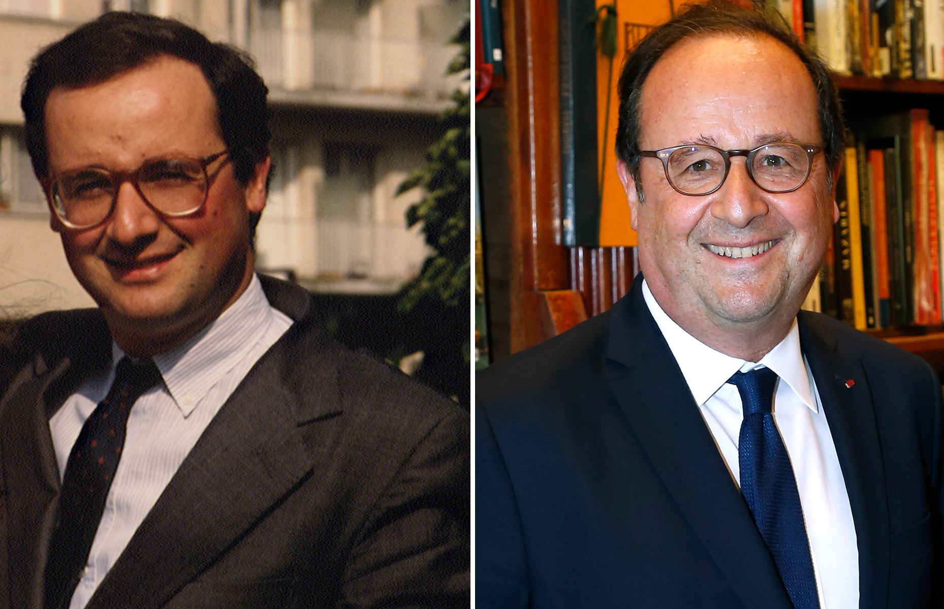 Slide 30 of 68: PARIS, FRANCE - MAY 14: French Former President Francois Hollande waits the arrival of the new French President elected Emmanuel Macron (not pictured) to attend a formal ceremony as part of the transfer of power at the Elysee Palace on May 14, 2017 in Paris, France.