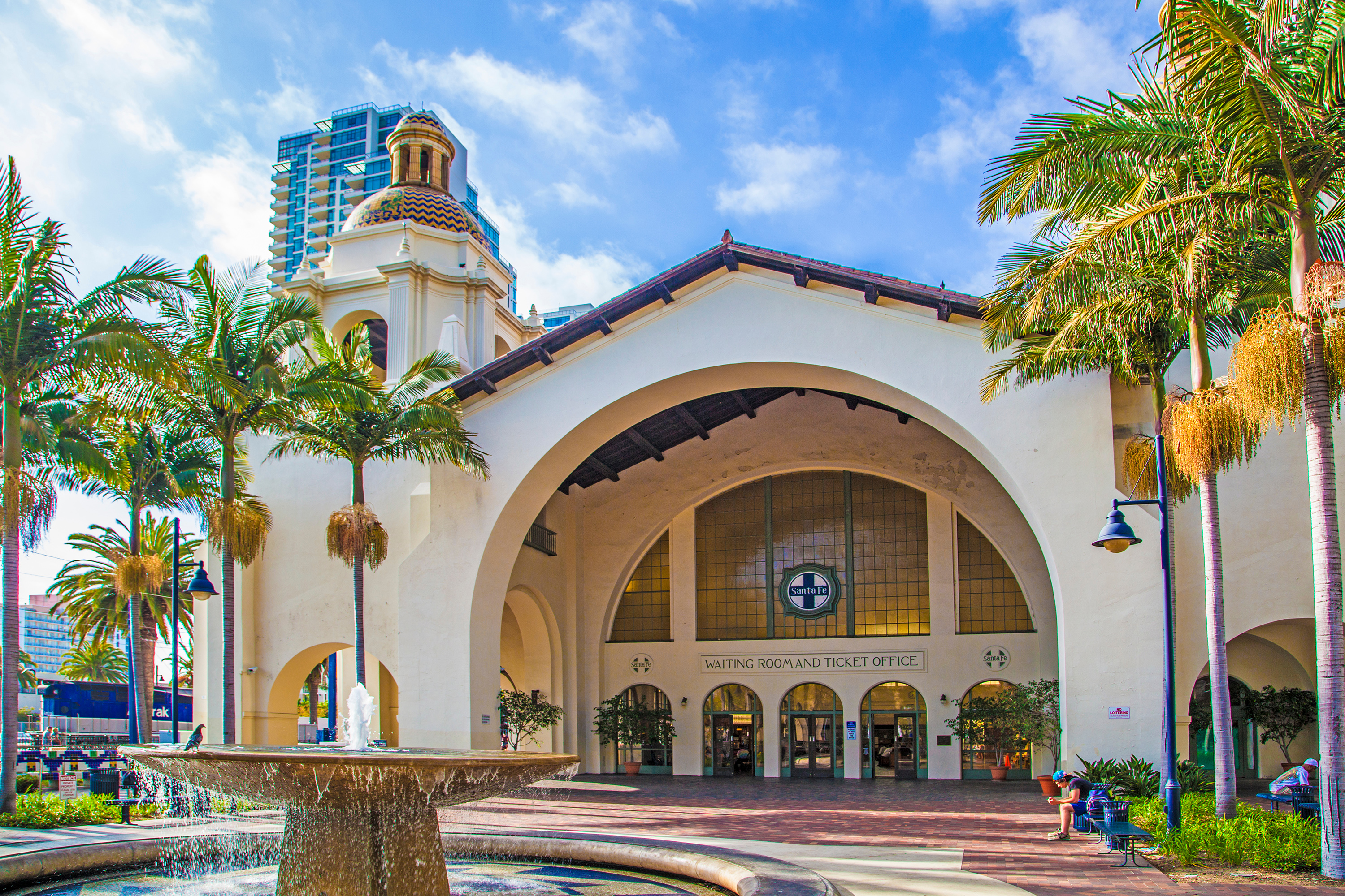 Slide 29 of 29: SAN DIEGO, USA - JUNE 11, 2012: famous Union Station in San Diego, USA. The Spanish Colonial Revival style station opened on March 8, 1915 as Santa Fe Depot.; Shutterstock ID 1053351464; Purchase Order: -