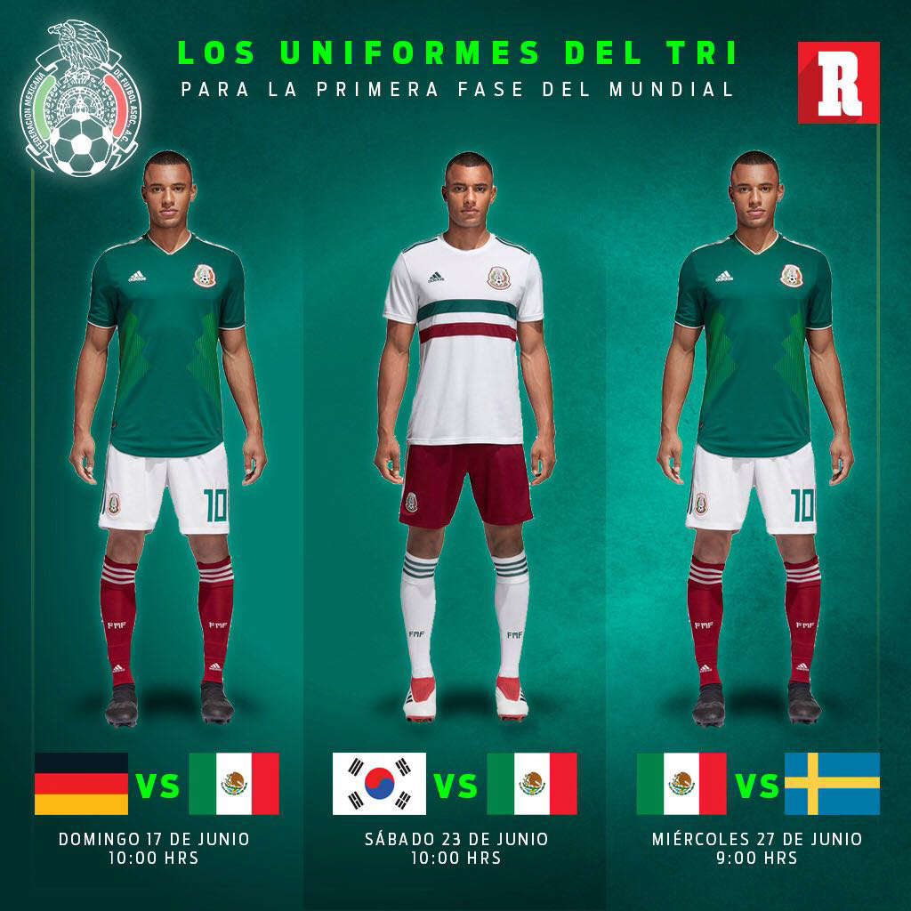 factor suizo triste Así vestirá la Selección Mexicana en el Mundial de Rusia 2018 – FM105