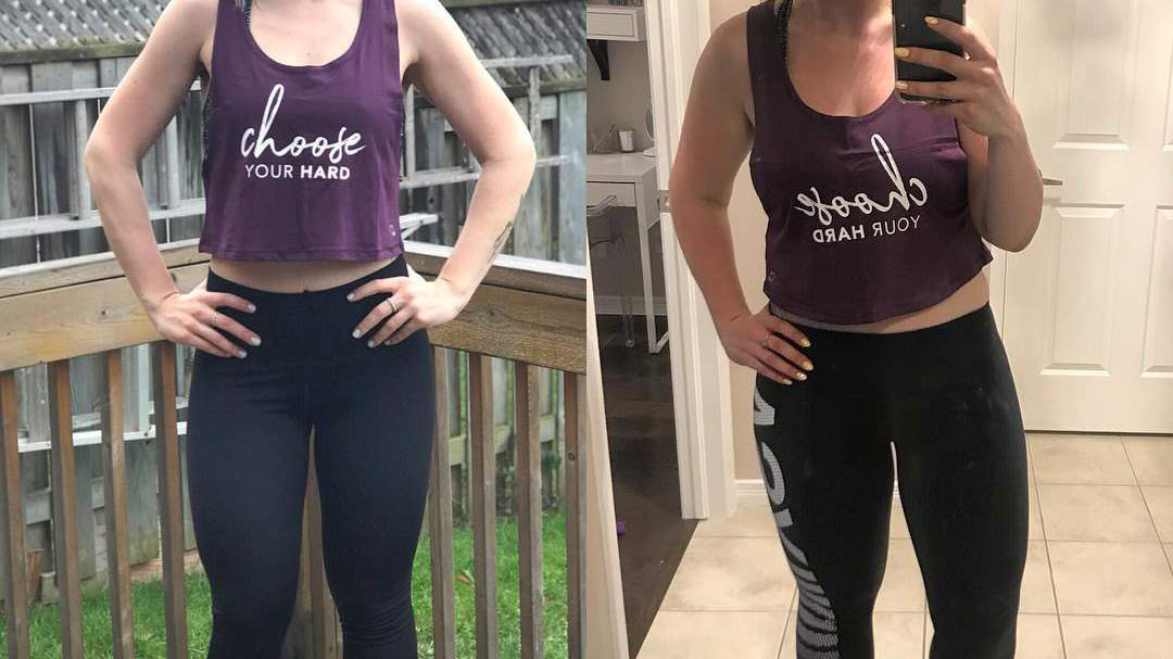 This Woman Posted Backwards Transformation Photos In The Same Outfit To Celebrate Her Weight Gain