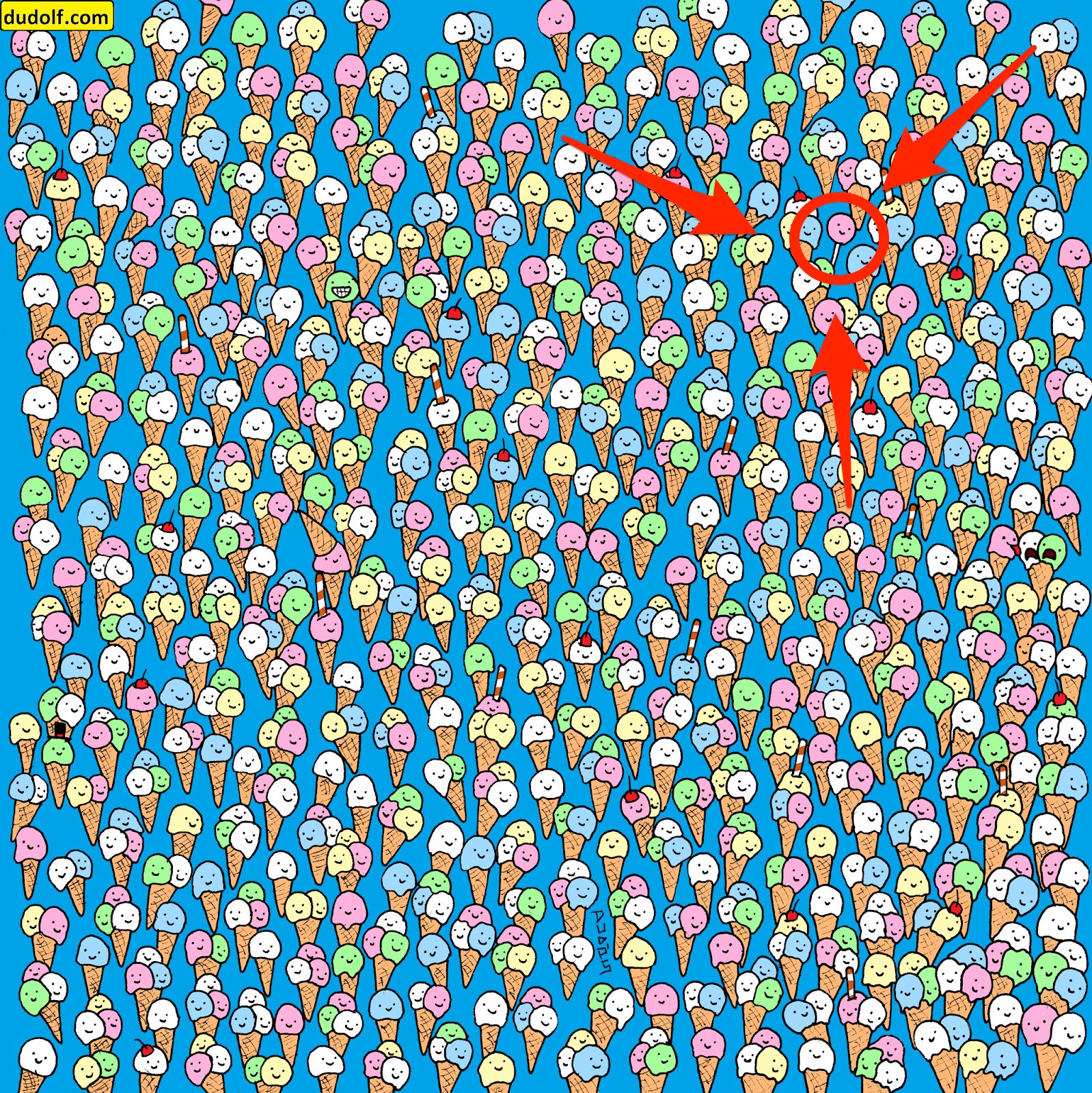 a fabric surface: ice cream brain teaser skitch