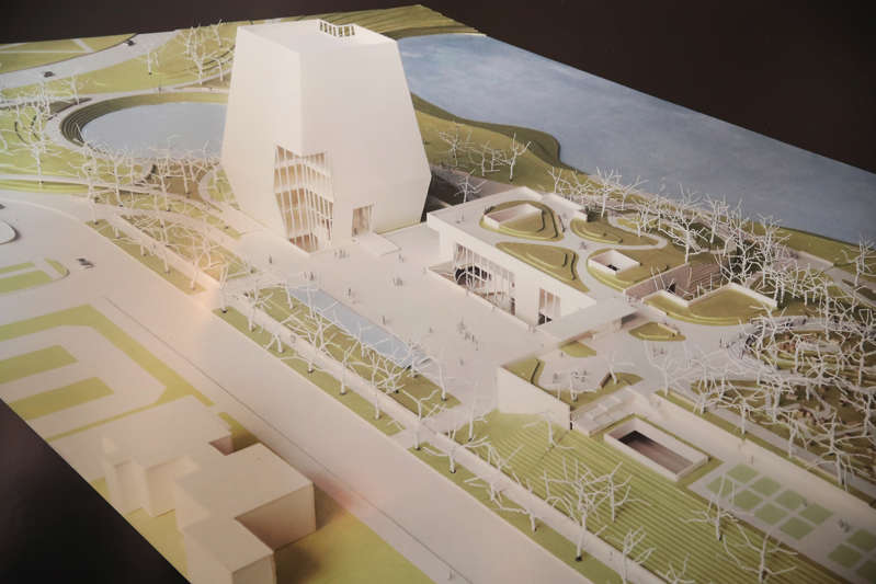 A rendering of the proposed Obama Presidential Center, which is scheduled to be built in Chicago’s South Side neighborhood.