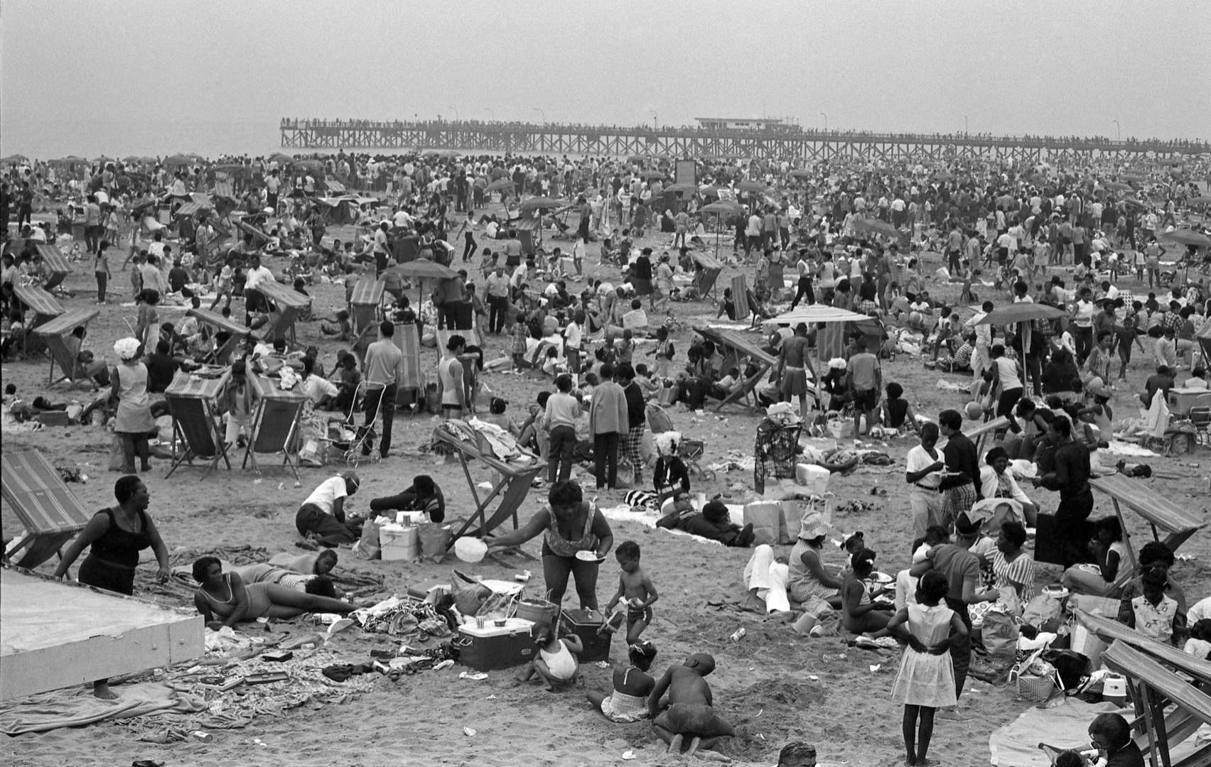 Summer 1968 - Bev Grant/Getty Images Slide 21 of 45: General view of the crowded Coney Island Beach, Brooklyn, New York, New York, July 4, 1968.