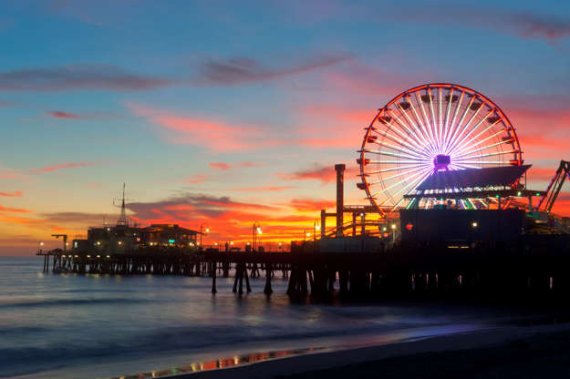 슬라이드 14/14: Santa Monica, California beautiful sunset