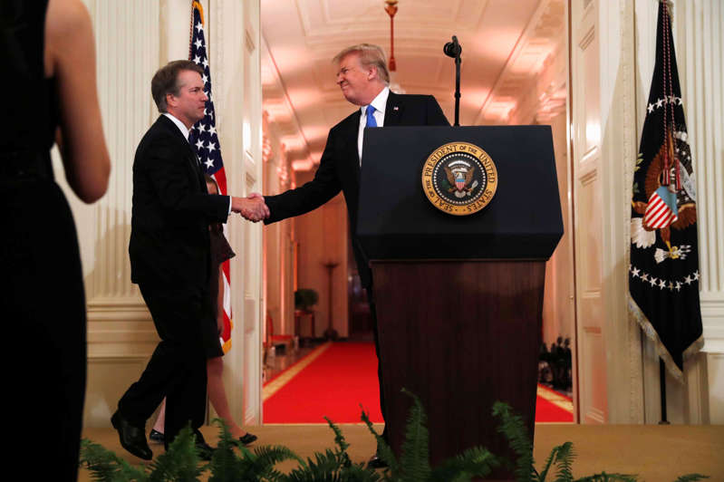 U.S. President Donald Trump introduces his Supreme Court nominee judge Brett Kavanaugh in the East Room of the White House in Washington, U.S., July 9, 2018. REUTERS/Leah Millis