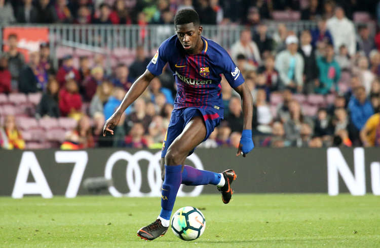 Slide 3 of 27: Ousmane Dembele scores during the match between FC Barcelona and Villarreal CF, played at the Camp Nou Stadium on 09th May 2018 in Barcelona, Spain.  Photo: Joan Valls/Urbanandsport /NurPhoto
 -- (Photo by Urbanandsport/NurPhoto via Getty Images)