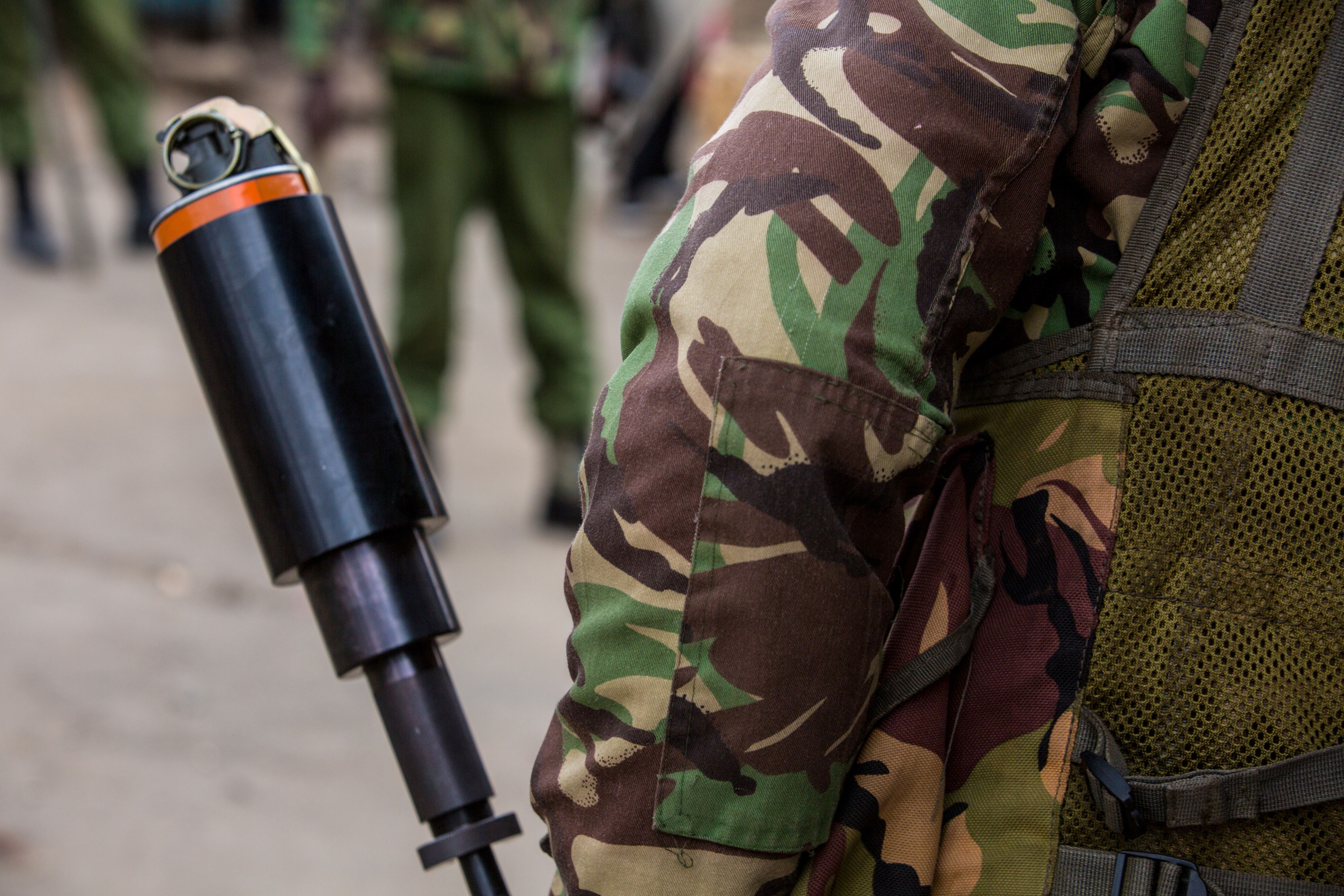 File photo shows tear gas grenade used by police forces in Nairobi to contain riots. (Photo by JÃ¡n HusÃ¡r/SOPA Images/LightRocket via Getty Images)