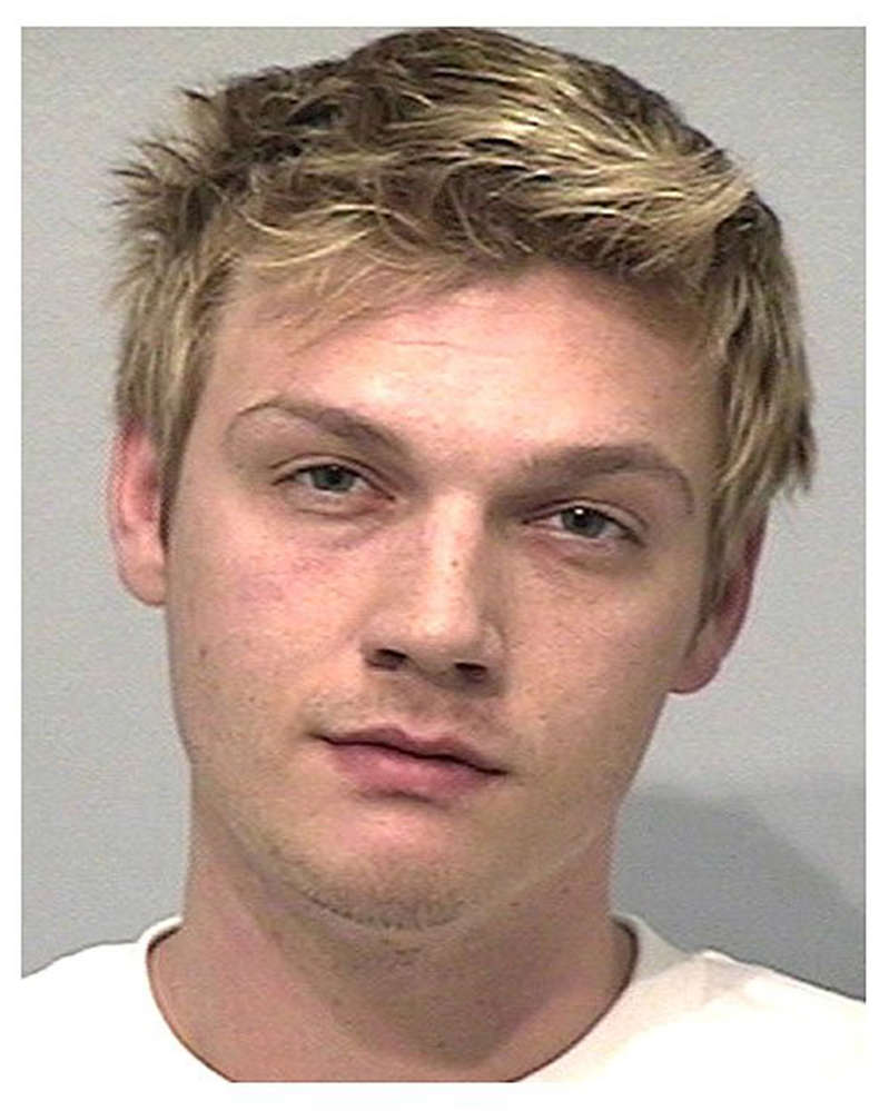 Backstreet Boy Nick Carter was arrested by California cops in March 2005 and charged with drunk driving.  (Photo courtesy Bureau of Prisons/Getty Images) 