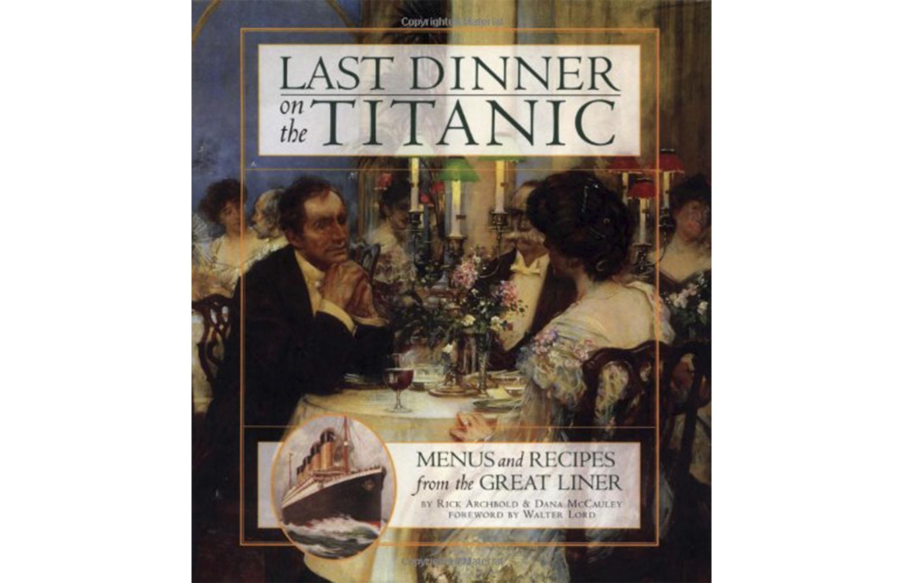 <p>To learn more about the food and drink served on the doomed liner read Rick Archebold’s <em><a href="https://www.amazon.co.uk/Last-Dinner-Titanic-Menus-Recipes/dp/078686303X/ref=sr_1_1?ie=UTF8&qid=1509983943&sr=8-1&keywords=The+Last+Dinner+on+the+Titanic">The Last Dinner on the Titanic</a></em> and <a href="https://www.amazon.co.uk/Titanic-Dinner-Served-Yvonne-Hume/dp/1840334843/ref=sr_1_2?s=books&ie=UTF8&qid=1509983990&sr=1-2&keywords=Dinner+is+Served"><em>RMS Titanic Dinner is Served</em> </a>by Yvonne Hulme, the great niece of musician John Law Hulme who died while working on the ship.</p>  <p><strong><a href="https://www.loveexploring.com/galleries/72633/secrets-of-the-titanic-life-onboard-the-worlds-most-famous-ship?page=1">Discover more secrets of life onboard the Titanic</a></strong></p>