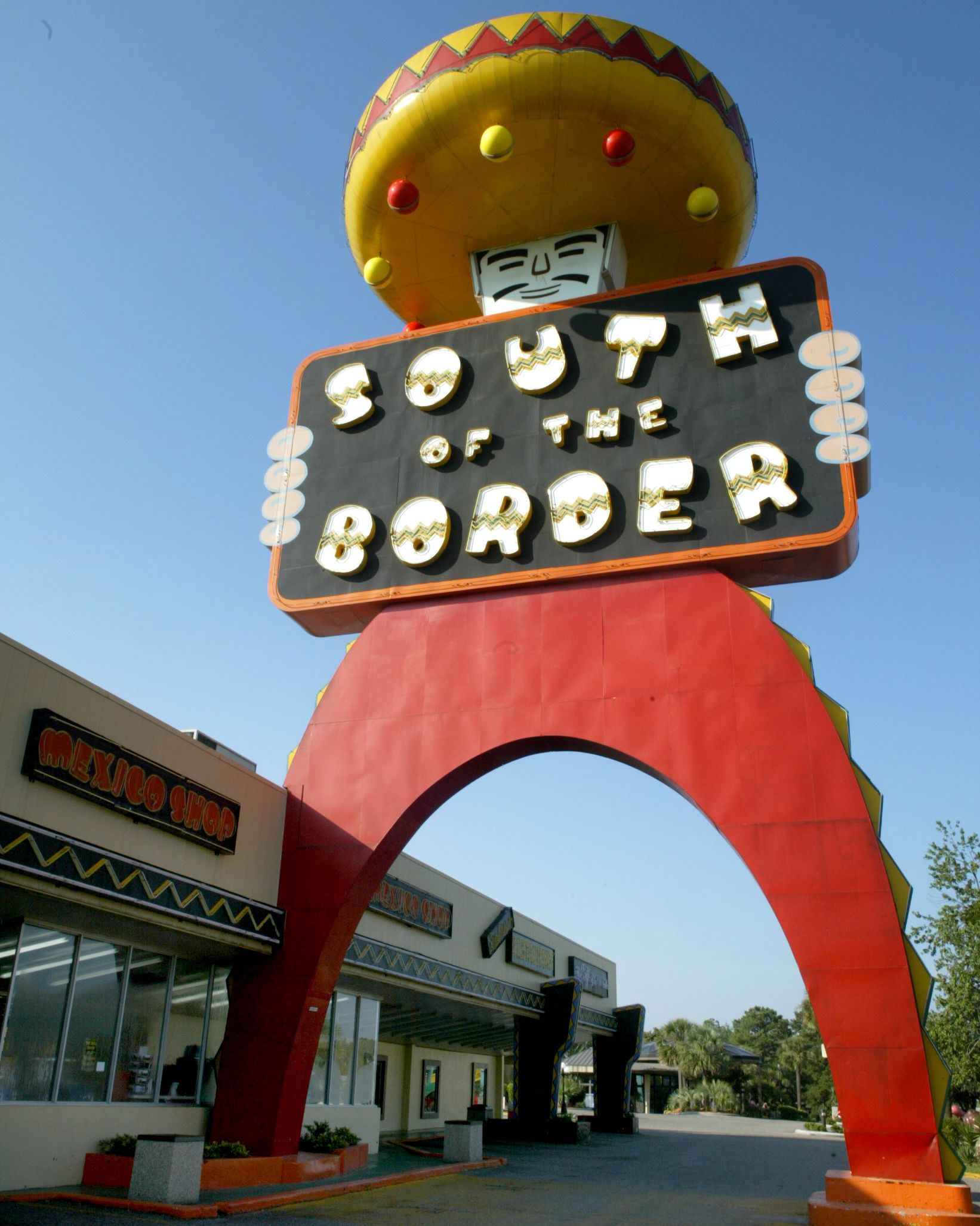 <p><strong>Where:</strong> Hamer, South Carolina <br><strong>Miles from highway:</strong> < 1 <br>One of the most iconic sights off I-95, this attraction is famous for its giant roadside statue of a man wearing a sombrero. Operating for more than 50 years, the kitschy rest stop includes restaurants, a motel, a video arcade, and mini golf.</p>