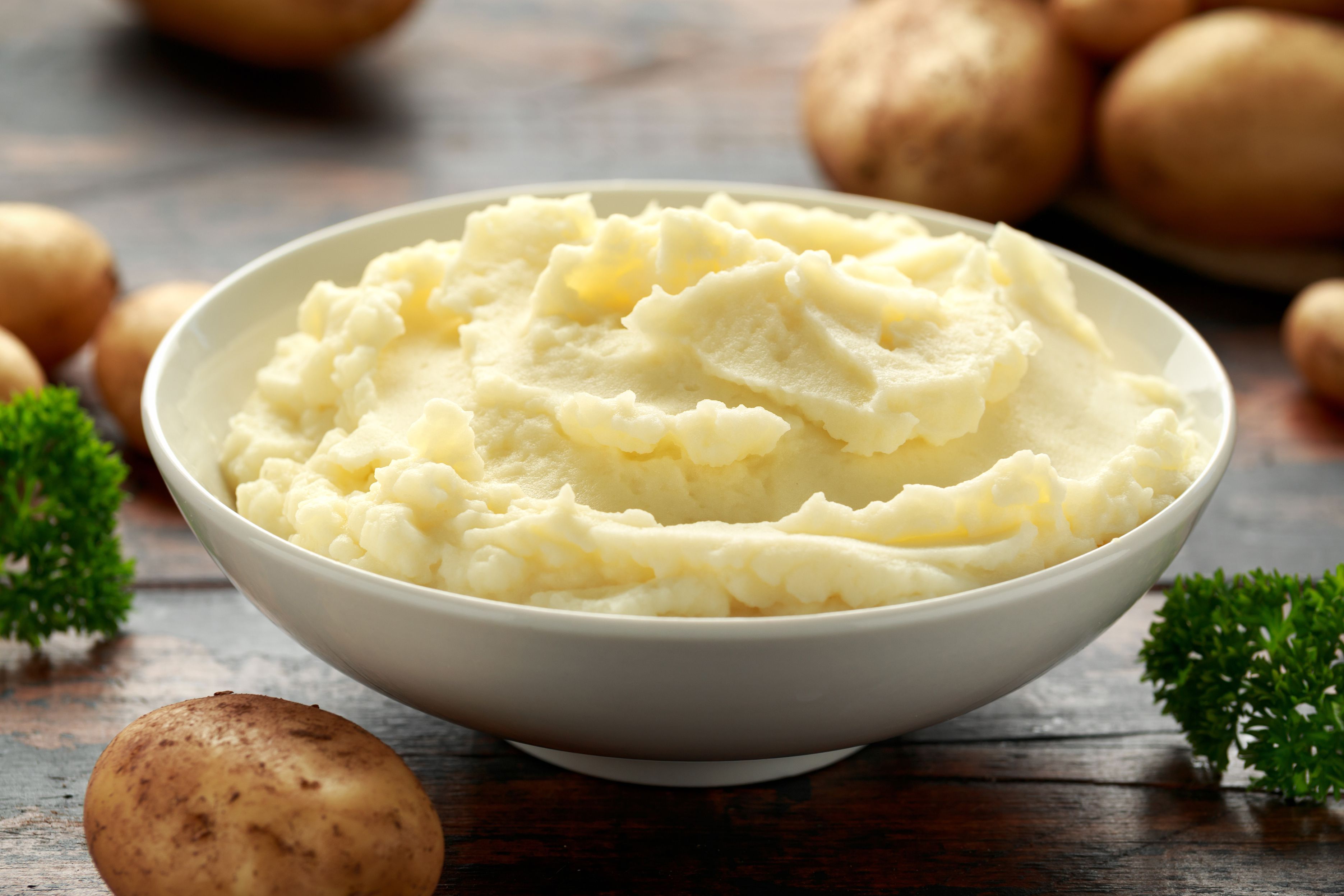 <p>This slow-cooker recipe makes mashed potatoes a convenient dish to prepare, and it can be made plain and simple or with extras like scallions or roasted garlic. The slow cooker keeps the potatoes warm without drying them out, so you can make them ahead of time. </p> <p><b>Recipe:</b> <a href="https://www.thekitchn.com/how-to-make-mashed-potatoes-in-the-slow-cooker-cooking-lessons-from-the-kitchn-212550">The Kitchn</a></p>