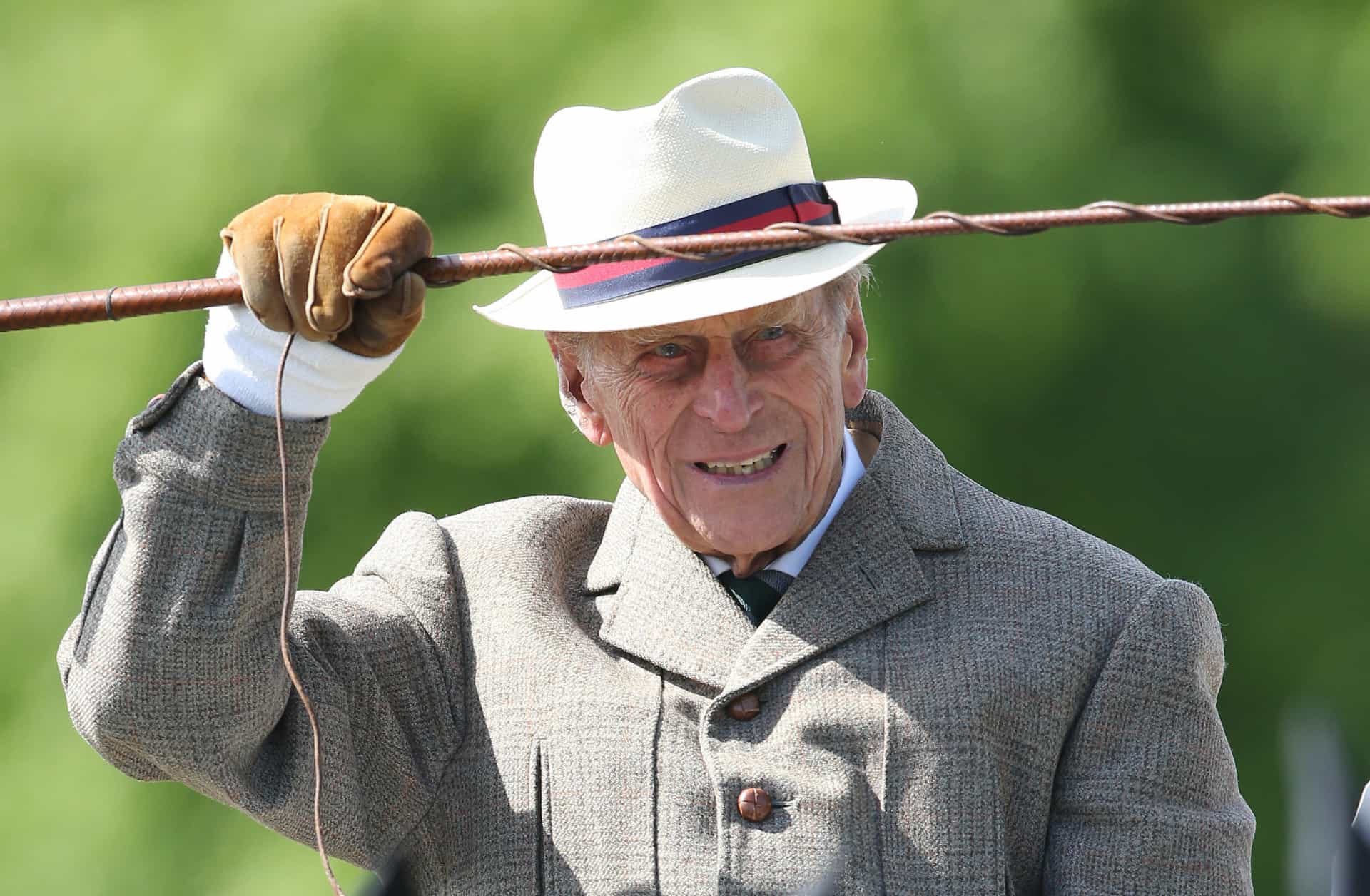 El príncipe Felipe en la reunión Champagne Laurent-Perrier de la British Driving Society, en The Royal Windsor Horse Show 2015 (Windsor Castle, Inglaterra).