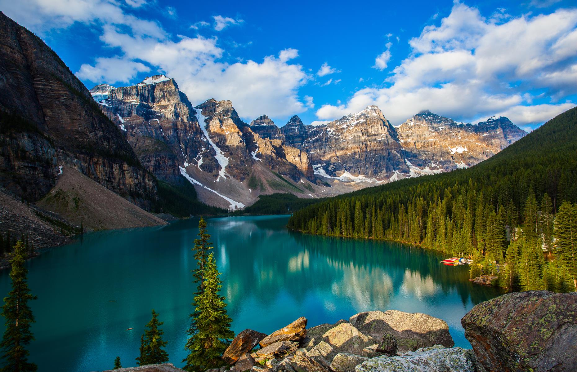 Slide 17 of 31: Granted, this is a valley rather than a mountain, however, such an impressive collection of peaks couldn't be left off of the list. The valley, also the location of the famous Moraine Lake, is crowned by 10 notable peaks, including Mount Tuzo, Tonsa and the tallest – Deltaform Mountain. This spectacular landscape was honored by featuring on the reverse side of the 1969 and 1979 issues of the Canadian $20 bill.
