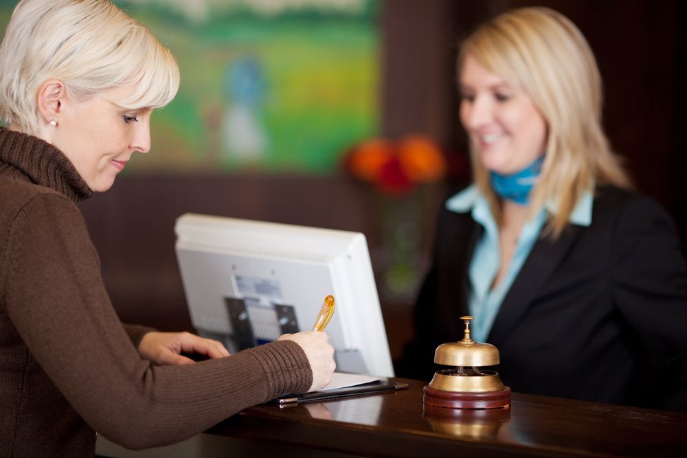 <p>The front desk check-in is a typical hotel experience that’s bound for some big changes, including a plexiglass partition to help reduce contact between guests and employees. You shouldn’t expect to pass over your ID card or <a href="https://financebuzz.com/best-hotel-credit-card">hotel credit card</a> during a new check-in experience because it would form a point of contact. Instead, hotels may transition to contactless payments and verification methods.</p><p>Don’t be surprised if some hotels don’t require a visit to the front desk at all, as this would be one of the best ways to limit human interaction and contact points. Digital check-ins via your compatible mobile device can replace the need for a physical front desk.</p>