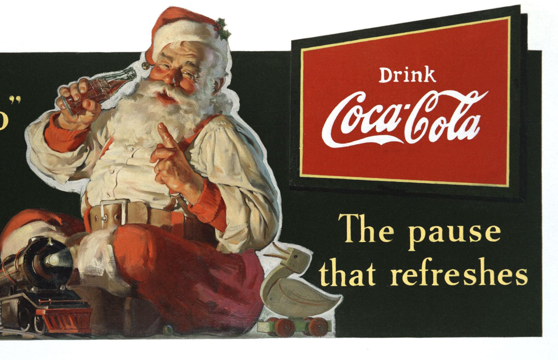 <p>With Coca-Cola available nationwide and Prohibition keeping bars closed, it rapidly became an American staple. Advertising only boosted its popularity. The first popular slogan, demonstrated here in a 1936 Christmas advert, was "The pause that refreshes", coined by ad man Archie Lee in 1929. The "pause" is still synonymous with Coca-Cola today.</p>  <p><strong><a href="https://www.lovefood.com/gallerylist/67980/cocacola-flavours-from-around-the-world">Take a look at these Coca-Cola flavors from around the world</a></strong></p>