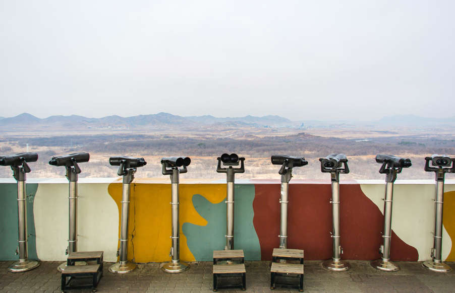 Slide 3 of 51: Albeit a no-go area, the DMZ is also a tourist magnet. More than 1.2 million visitors are usually welcomed every year (typically via Seoul) to see barbed wire fences, infiltration tunnels and glimpse Kim Jong-un's hermit kingdom in the north through binoculars.