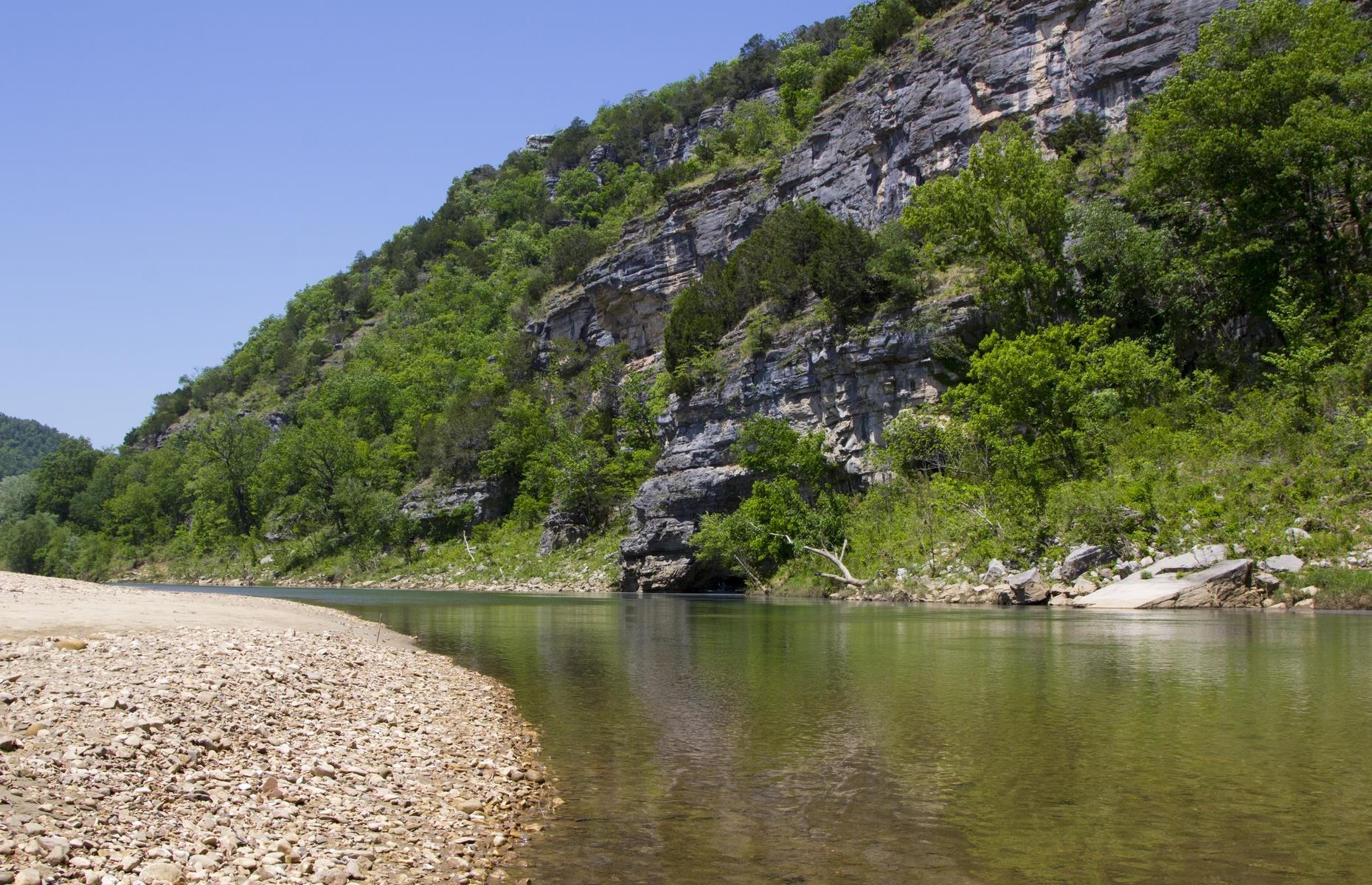 <p>It takes a three-mile (5km) bumpy gravel road to reach <a href="https://www.nps.gov/buff/planyourvisit/camping.htm">Ozark Campground</a> but those who make the effort won’t regret it. The 31 sites are right by the edge of Arkansas’ Buffalo National River which winds, crashes and pools for 135 miles (217km) through the Ozark Mountains. The campground is fairly basic but there are restrooms, picnic tables and fire rings. The location more than makes up for it, though, with direct water access plus caverns and a pale turquoise swimming hole just a few strokes away.</p>