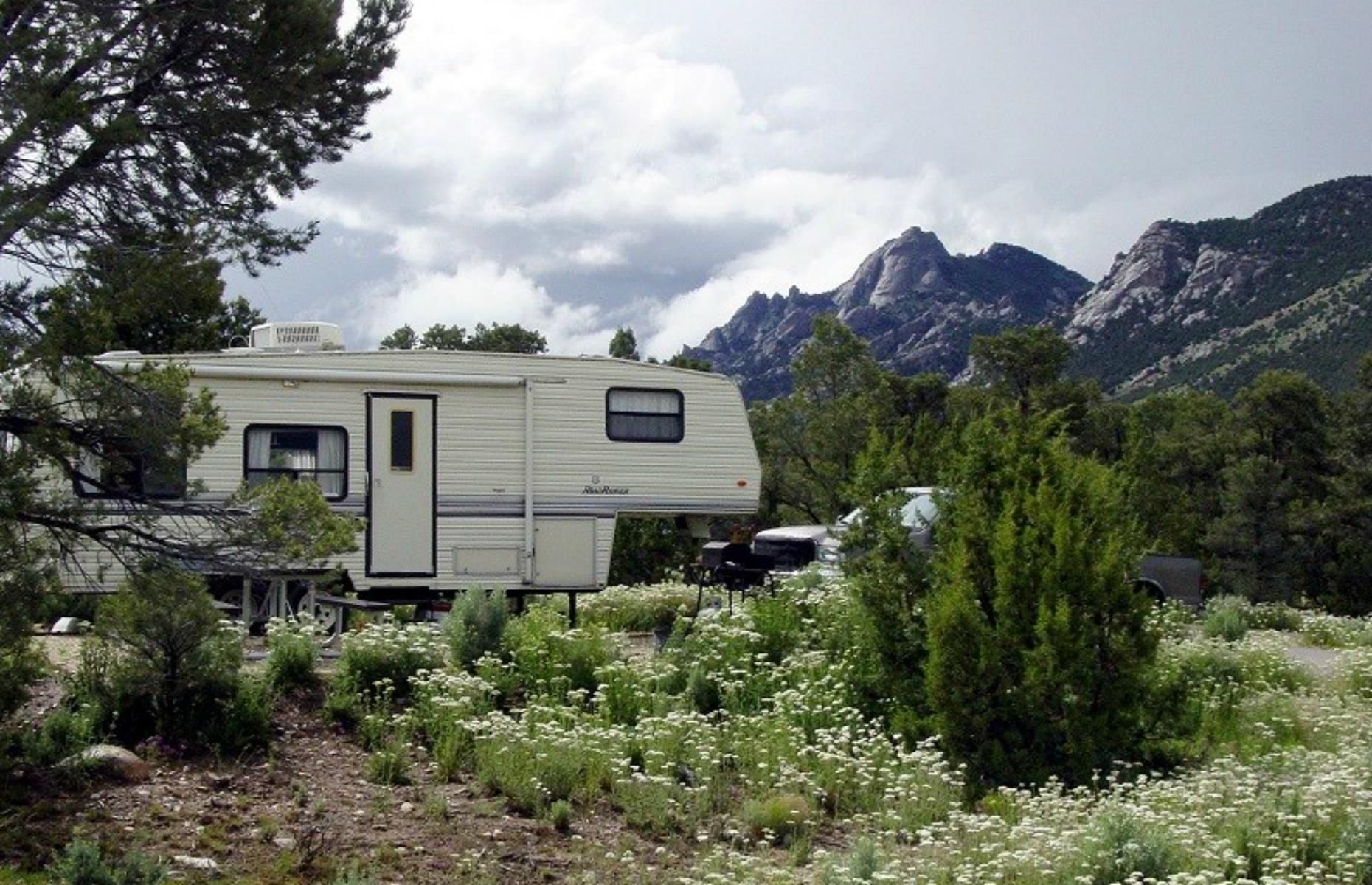 <p><a href="https://www.nps.gov/ciro/planyourvisit/smoky-mountain-campground.htm">This campground in Castle Rocks State Park</a> is just outside the entrance to City of Rocks and is ideal for those who want to stay longer than a few hours. There are 31 RV sites with electric hook-ups, water, picnic tables and a dump station, but those are mere details. It’s the setting, with spots surrounded by pine-studded meadows and backed by those ethereal mountains, that makes this a truly epic place to park up for the night. Check out <a href="https://www.loveexploring.com/galleries/86628/jawdropping-photos-of-america-from-above">jaw-dropping photos of America from above here</a>.</p>