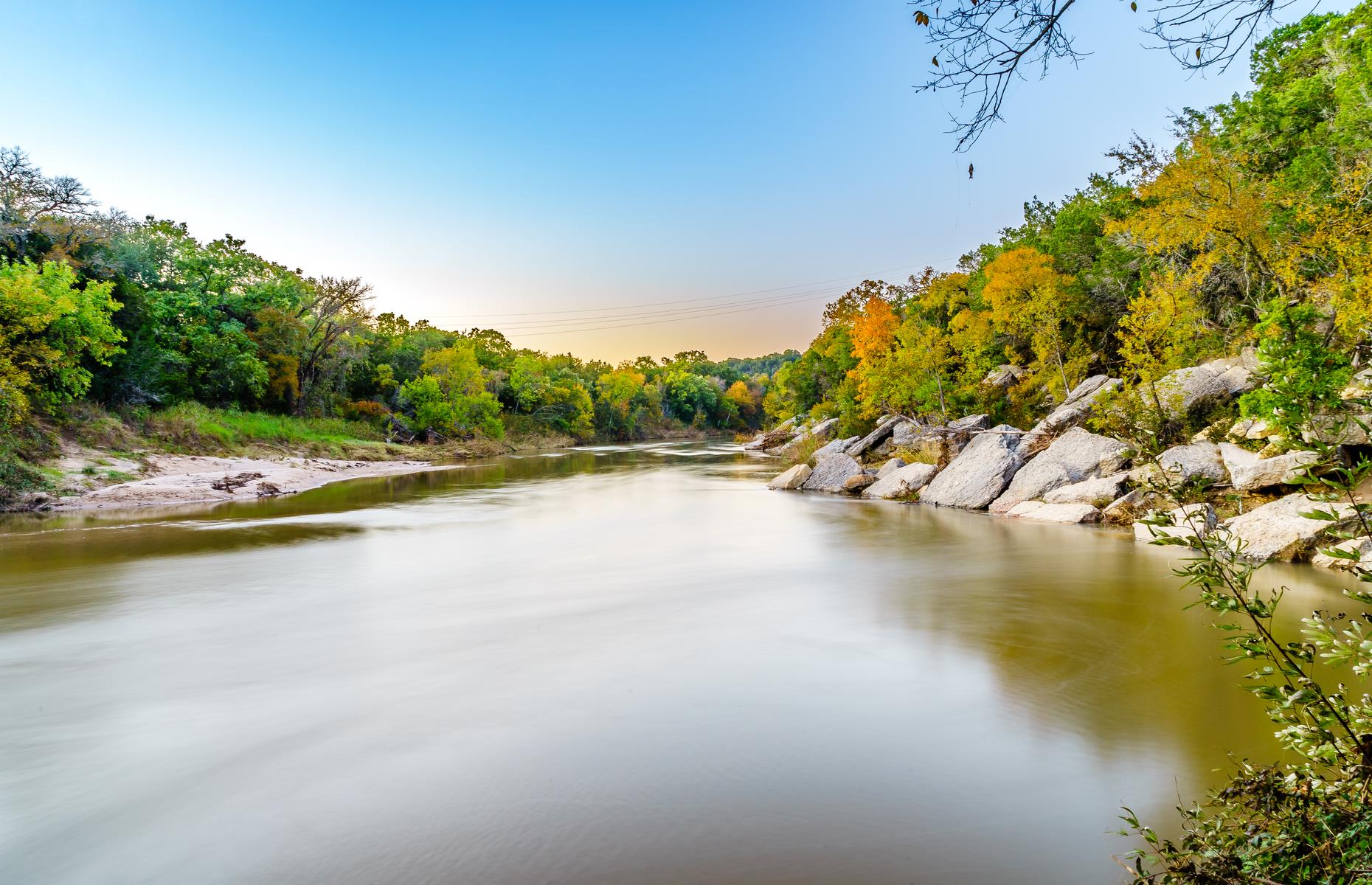 <p>Dinosaurs once trampled through the land that makes up <a href="https://tpwd.texas.gov/state-parks/dinosaur-valley">this state park</a> in Glen Rose, close to Fort Worth. Their preserved footprints can still be peered at on the bed of the Paluxy River. Guests can park by the water to go hunting for tracks, or watch for birds like wild turkeys and golden-cheeked warblers. Gloriously peaceful RV sites are set in woodland clearings, a short walk from the river.</p>