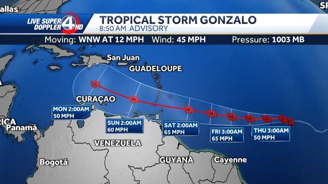 Tropical Storm Sean latest track, spaghetti models