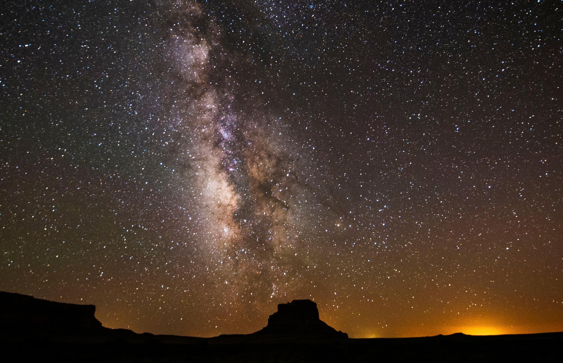 <p>Named an International Dark Sky Park in 2013, Chaco founded its own Night Sky Program in 1991. It strives to provide the same viewing conditions Chacoan people enjoyed a millennia ago, with no permanent outdoor lighting found across 99% of the park. The park typically offers a range of public astronomy programs too, but <a href="http://www.nps.gov/chcu/planyourvisit/nightsky.htm">check the NPS website</a> for up-to-date schedules. </p>