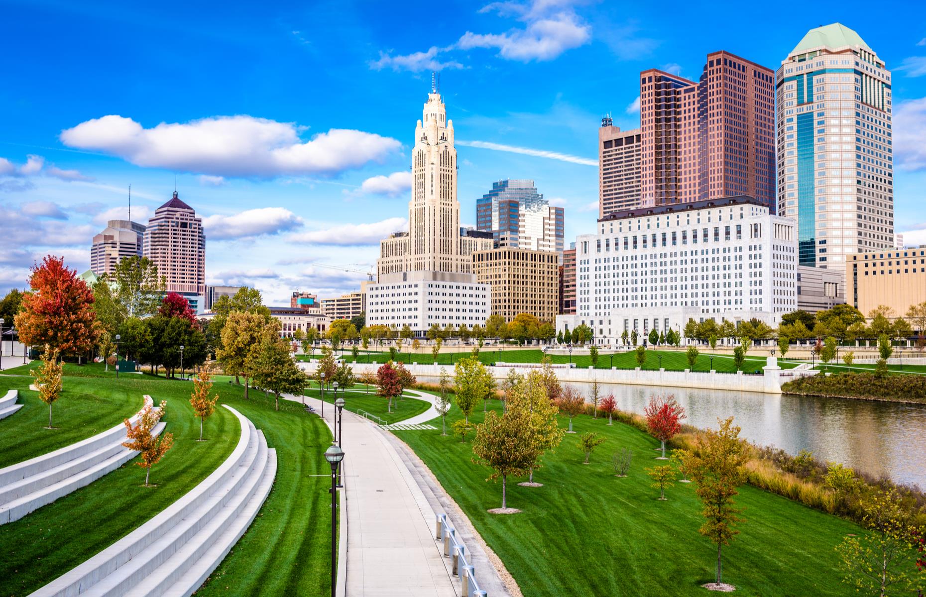 <p>This city-to-city voyage travels south from vibrant Cleveland right down to the quaint Hocking Hills city of Logan, its 190 miles (306km) broken up by state capital Columbus. In the fall, the entire route is hemmed with trees of orange, crimson and ocher, and the road becomes even more beautiful on the approach to Logan.</p>