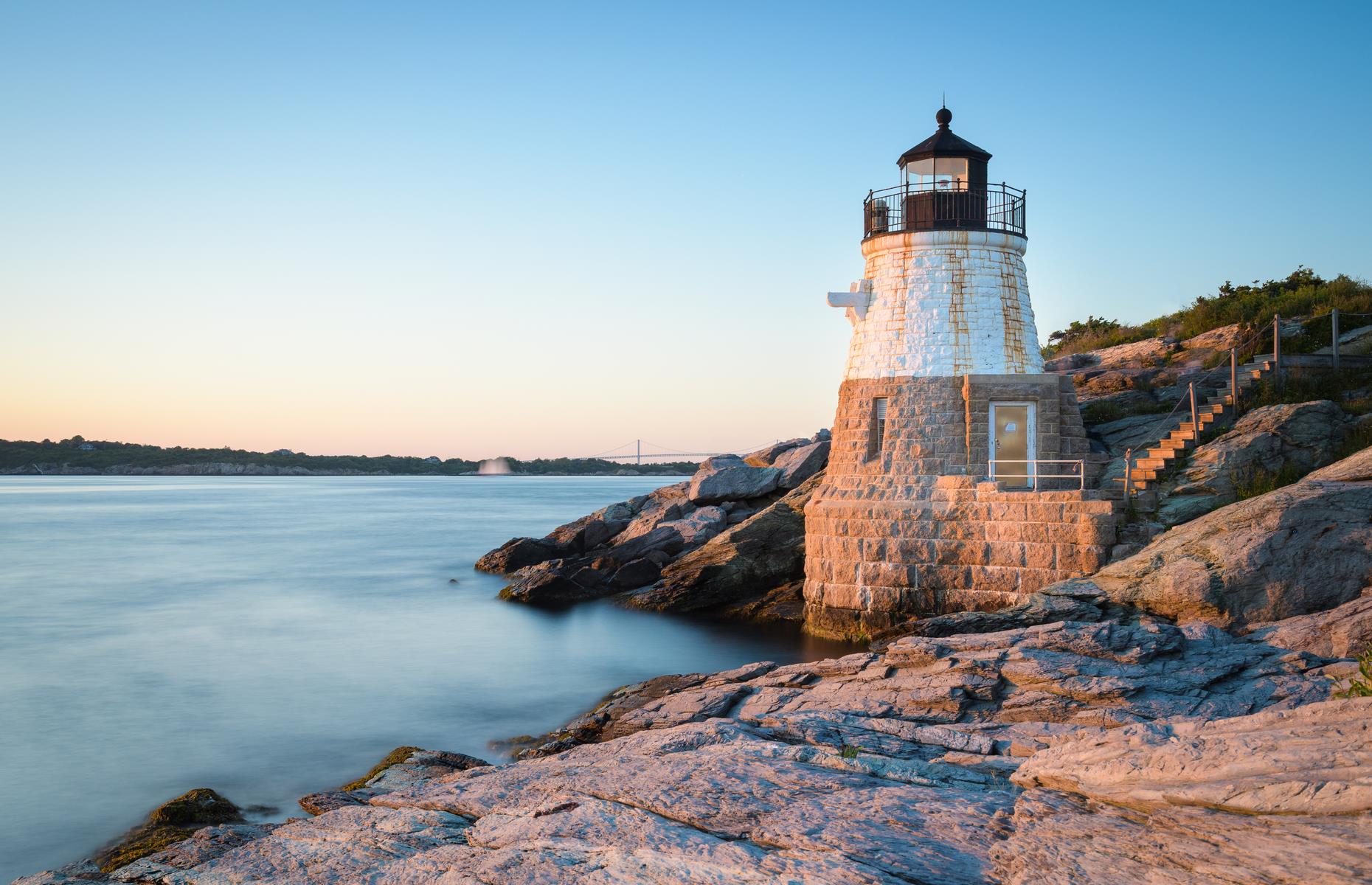 <p>Making the most of US-1, this coastal itinerary travels from the state capital of Providence down to the Aquidneck Island city of Newport, with its historic mansions and lighthouses (pictured). The journey is easily doable in a weekend, with only 32 miles (51km) of travel and around an hour on the road. Most drivers choose not to rush it though. Instead they lap up views of Narragansett Bay as they appear and make stop offs in spots like the coastal town of Jamestown, which sprawls across Conanicut Island.</p>