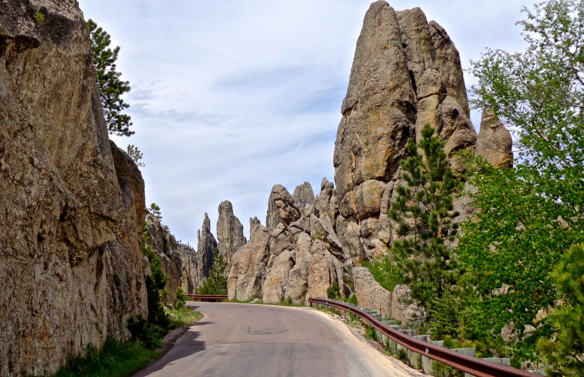 <p>This road-trip route travels between two of South Dakota’s top cities, taking drivers through some of the state’s most spectacular scenery too. While it's possible to head straight down SD-79, the long way is much more scenic, slicing right through Custer State Park. After leaving Rapid City via US-16, the route eventually joins up with South Dakota’s storied Needles Highway (part of the Peter Norbeck Scenic Byway), with its bizarre rock formations and narrow tunnels.</p>