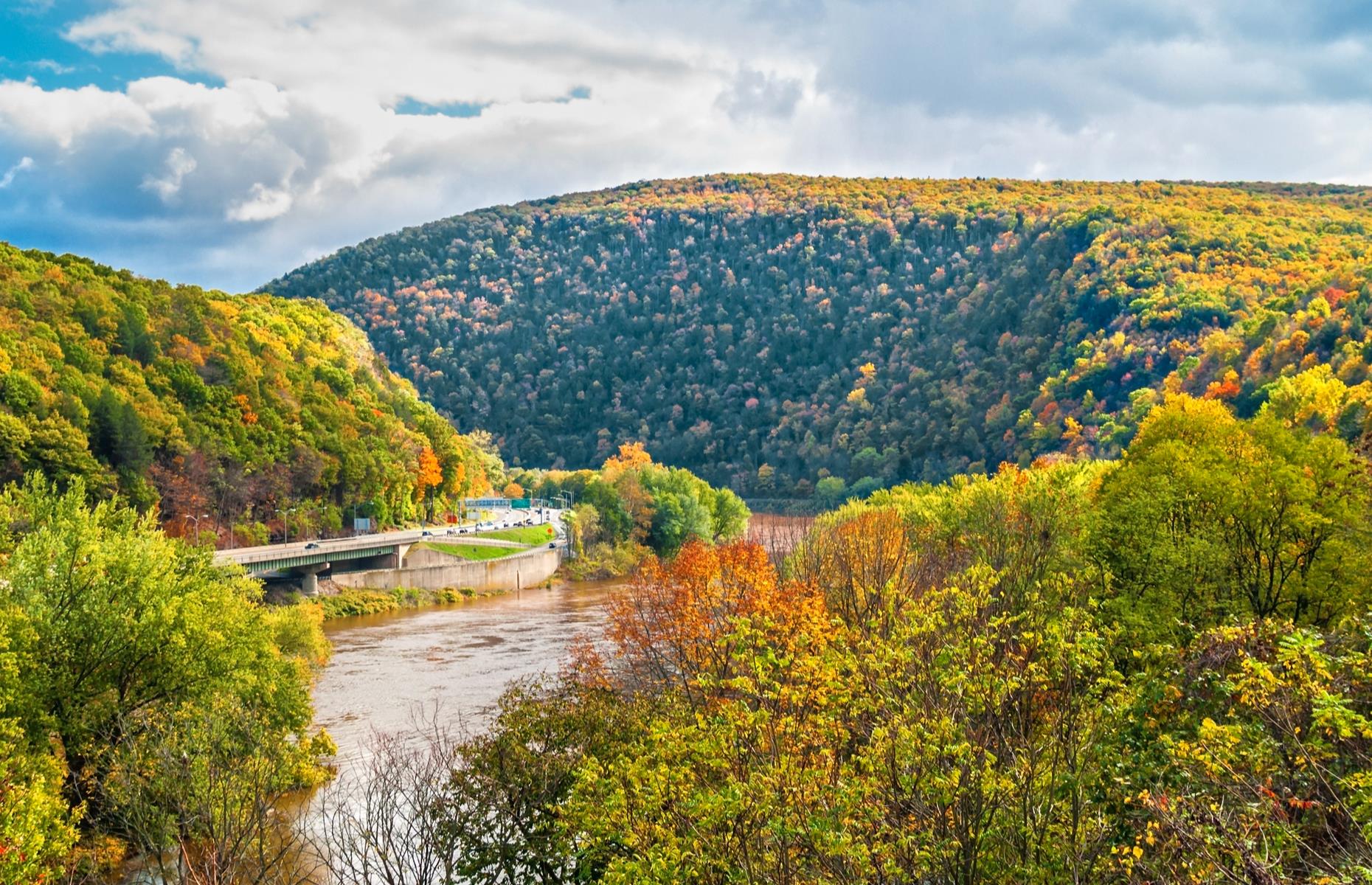 <p>Around 40 miles (64km) from the City of Brotherly Love, New Hope is a cool town that has gained attention for its progressive art scene, eclectic shopping and cosmopolitan vibe. Stroudsburg, meanwhile, is a gateway for the outdoor adventures of the Pocono Mountains and the Delaware Water Gap National Recreation Area (pictured). Some facilities here remain closed – <a href="https://www.nps.gov/dewa/planyourvisit/conditions.htm">see the website for details</a>.</p>