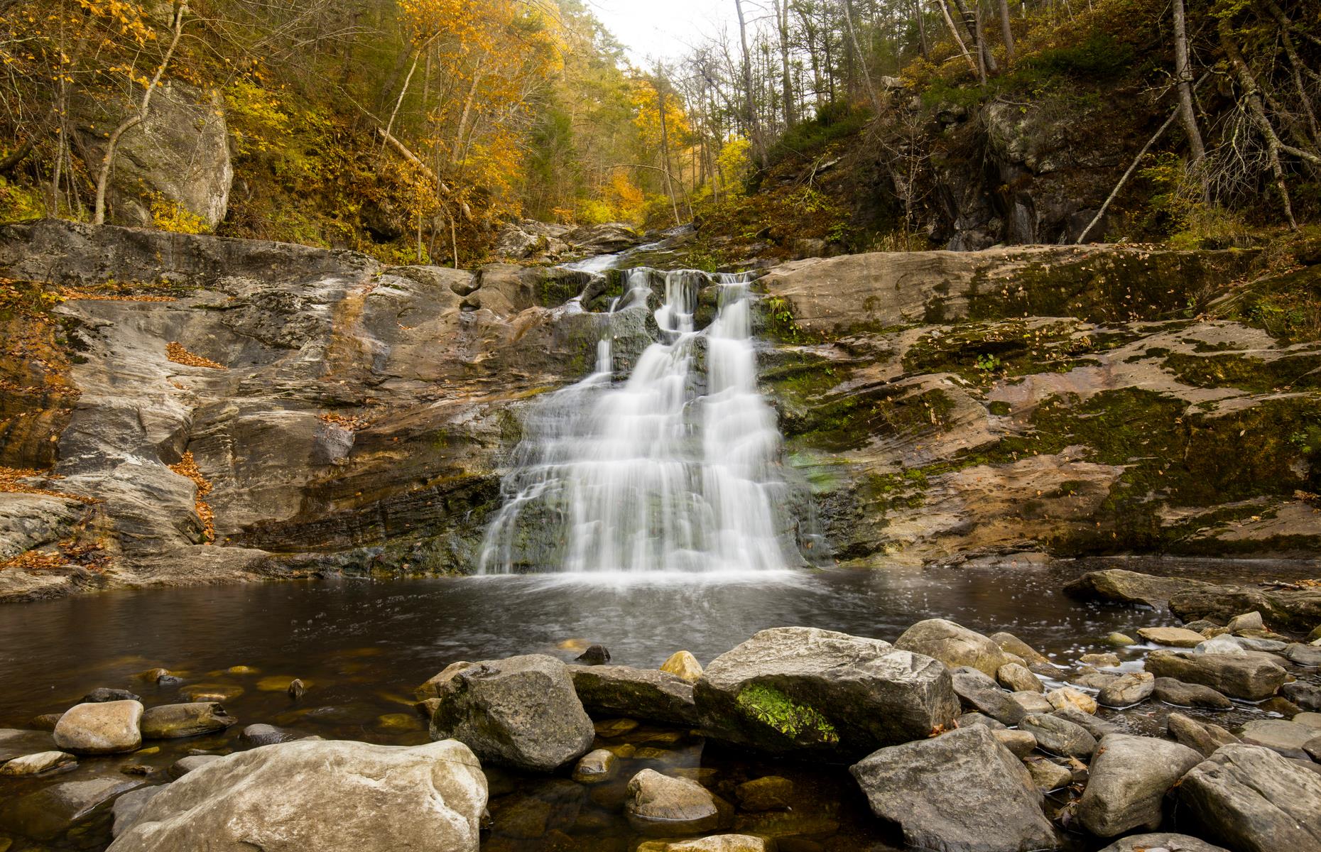 <p>A popular leaf-peeping trip, Route 7, studded with state parks and waterfalls, is certainly easy on the eye. It's broken up with charming small towns like Kent, whose calling card is Kent Falls State Park, with its historic covered bridge and photogenic cascade (pictured). Further on, Housatonic Meadows State Park is a top spot for camping and water sports (campgrounds have been closed, so <a href="https://portal.ct.gov/DEEP/COVID-19/DEEP-COVID-19-Response">check restrictions before traveling</a>). The drive finishes in Canaan, where the top attraction is the Great Falls, an impressive curtain of water 10 minutes from the town.</p>