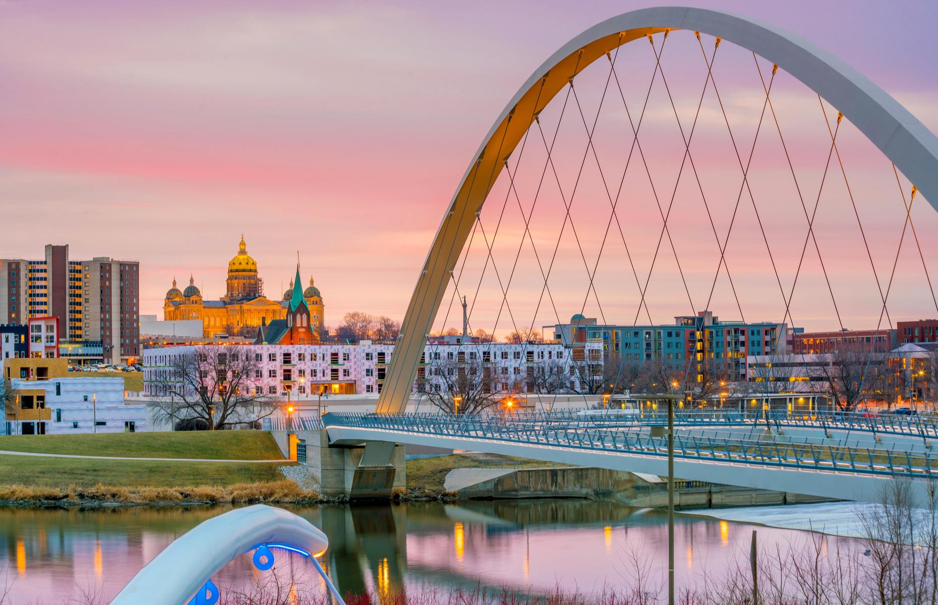 <p>Bookended by two exciting cities, this Des Moines–Cedar Rapids route is a two-hour, 130-mile (209km) jaunt east of the state capital (pictured), traveling straight along I-80. Setting aside a long weekend means road-trippers can enjoy some pit stops along the way and have ample time in the final stopping place: Cedar Rapids, Iowa's second city.</p>