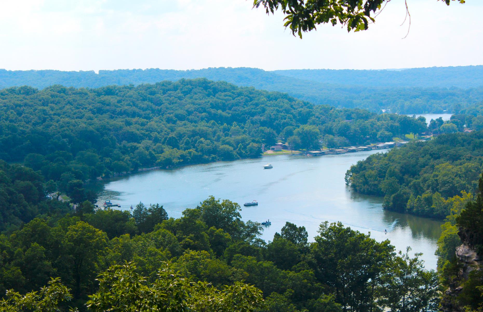 <p>An easy weekend escape from the buzzy city of Springfield, picturesque Camdenton is often billed as the “Hub City of Lake of the Ozarks" (pictured). The little Ozarks city is reached by a pleasant 75-mile (121km) drive, much of which is along bucolic MO-73, and drivers can be in Camdenton within one hour 30 minutes. </p>