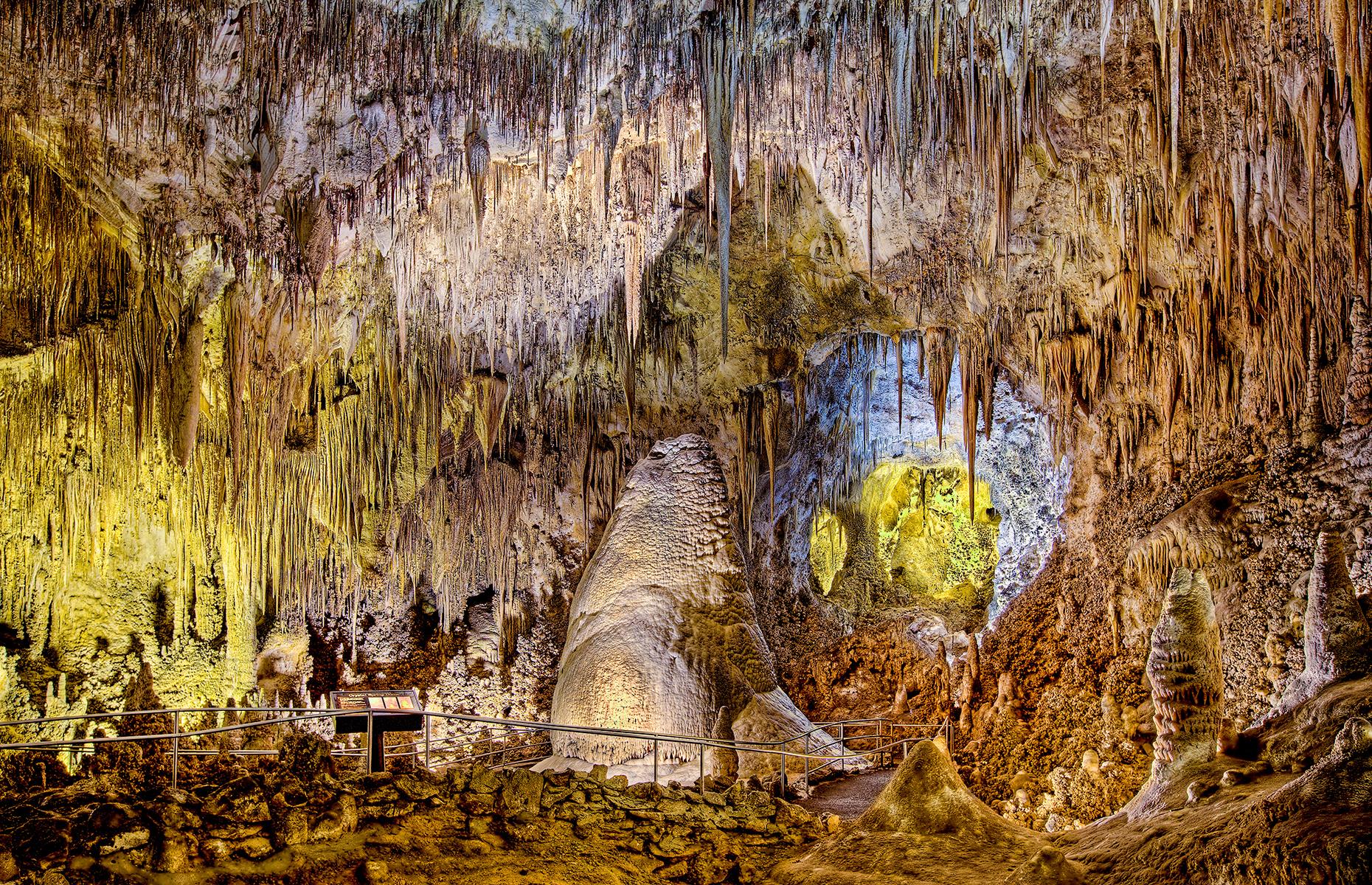 <p>If tight and dark places are not for you in real life, why not explore them virtually? <a href="https://artsandculture.withgoogle.com/en-us/national-parks-service/carlsbad-caverns/natural-entrance-tour">This tour</a> of Carlsbad Caverns in New Mexico gives a glimpse inside the caverns and the incredible formations that cover their ceilings and walls. Then, don a virtual headlamp and trek through a cave after virtually flying with thousands of bats that live here.</p>