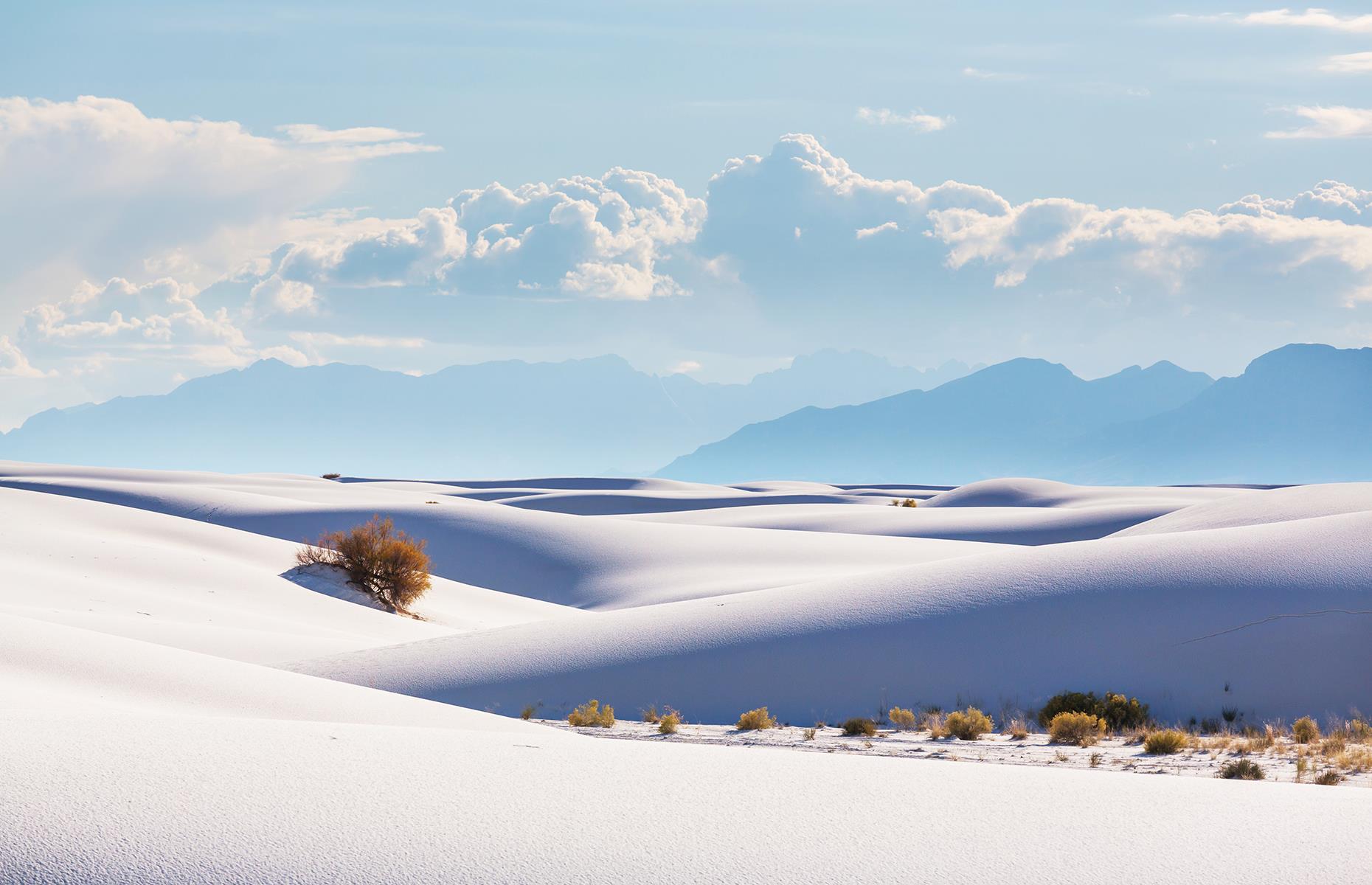 <p>The rolling sand dunes of this vast national park in Tularosa Basin, New Mexico are so snow-white it looks freezing cold. Dunes curve and dip seemingly endlessly, although actually the desert covers 275 square miles (443sqkm) between the San Andres and Sacramento mountain ranges.</p>