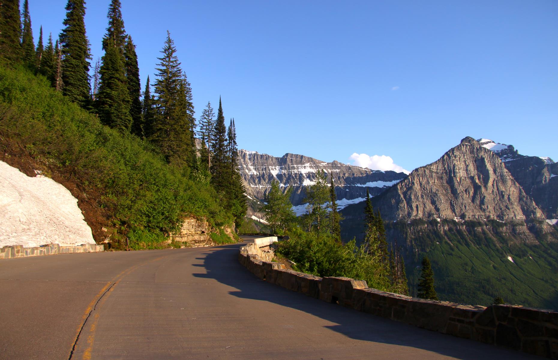 <p>Allow a few hours to zigzag your way up this 50-mile (80km) <a href="https://www.nps.gov/glac/planyourvisit/gtsrinfo.htm">iconic mountain road</a> in Glacier National Park. As you climb higher, and the air becomes thinner, the scenery gets ever more spectacular. Mountain goats cling to cliff sides, glaciers peek above pine forest and flower-strewn valleys tumble down to glassy lakes. Plan stops at Jackson Glacier Overlook, with a perfectly framed view of the park’s seventh-largest glacier, and Logan Pass, the highest spot you can reach by car. See <a href="https://www.loveexploring.com/galleries/84907/jaw-dropping-pictures-of-the-worlds-most-dangerous-roads?page=1">jaw-dropping pictures of the world's most dangerous roads</a>.</p>