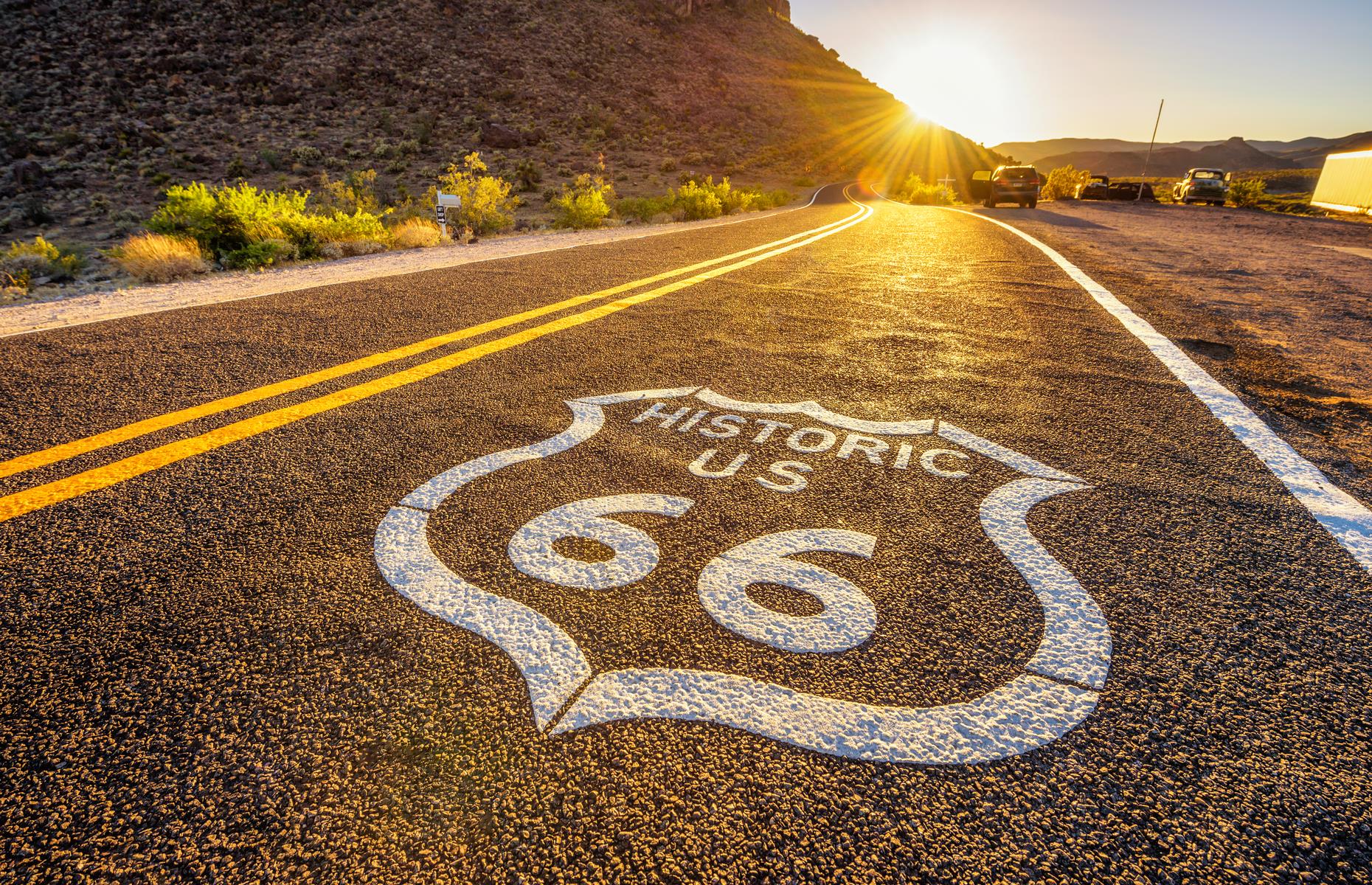 <p>Road trips don’t come more iconic than <a href="https://www.nps.gov/nr/travel/route66/maps66.html">Route 66</a>, which makes its way from Santa Monica in California to Chicago, Illinois. A total of 2,448 miles (3,940km) weave, wind, rise and dip through states including Arizona, New Mexico and Oklahoma, and you can get your kicks pretty much anywhere thanks to roadside diners, kitsch art installations and sculptures. When it skims the Mojave Desert, though, you won’t be able to tear your eyes off the road. Try our <a href="https://www.loveexploring.com/guides/88561/route-66-in-three-days-the-ultimate-easy-road-trip-planner">three-day itinerary</a>.</p>