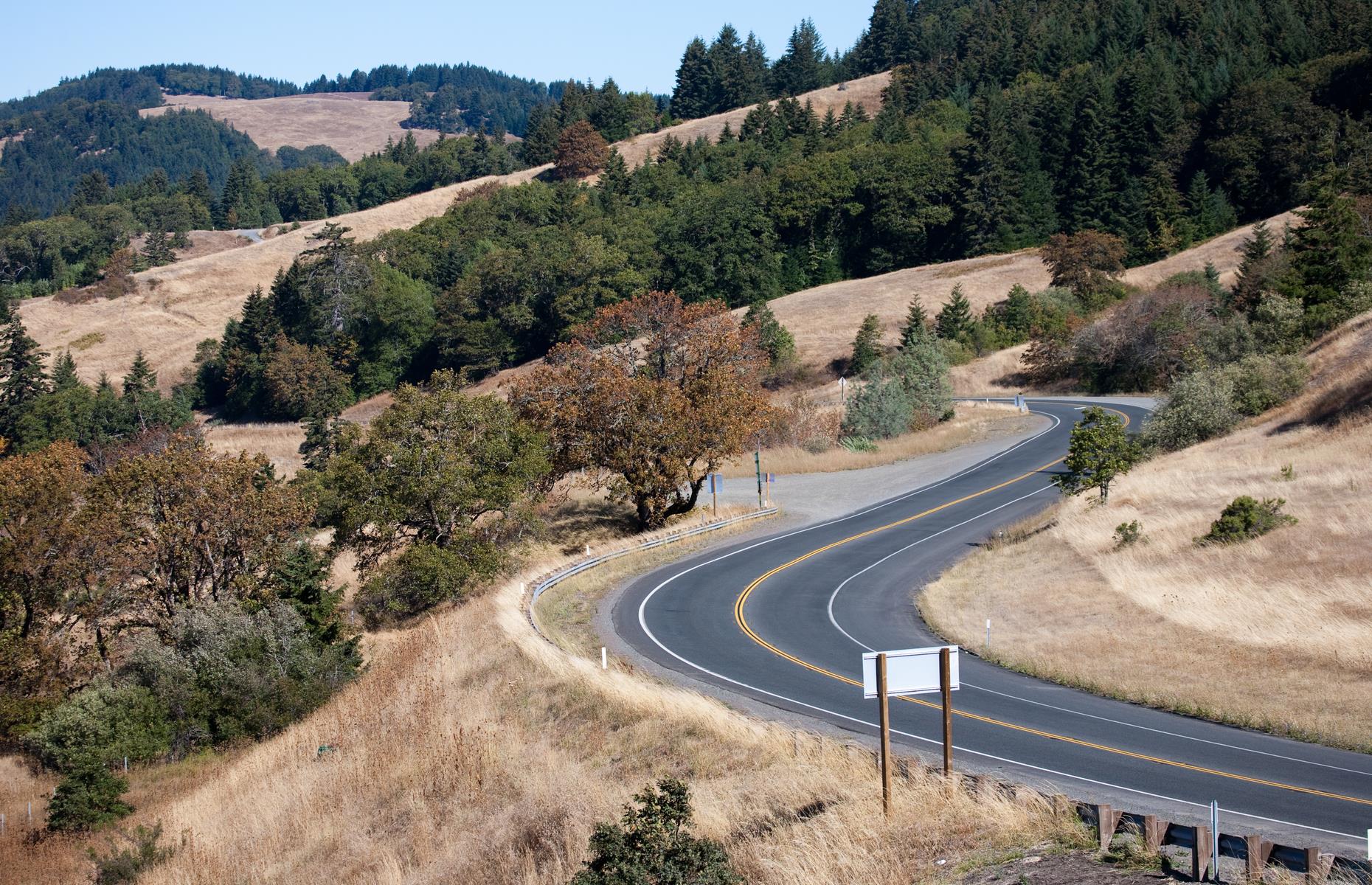 The road-trip state has more famous drives than this one – but Highway 299 should not be overlooked. This squiggly route, which curls like an unfurled ribbon in the breeze, is much less traveled and all the better for it. It wends its way across north California, beginning near Eureka and ending at the Nevada state line. It also passes through national forests and the Trinity Alps, where mountains are reflected in inky lakes.